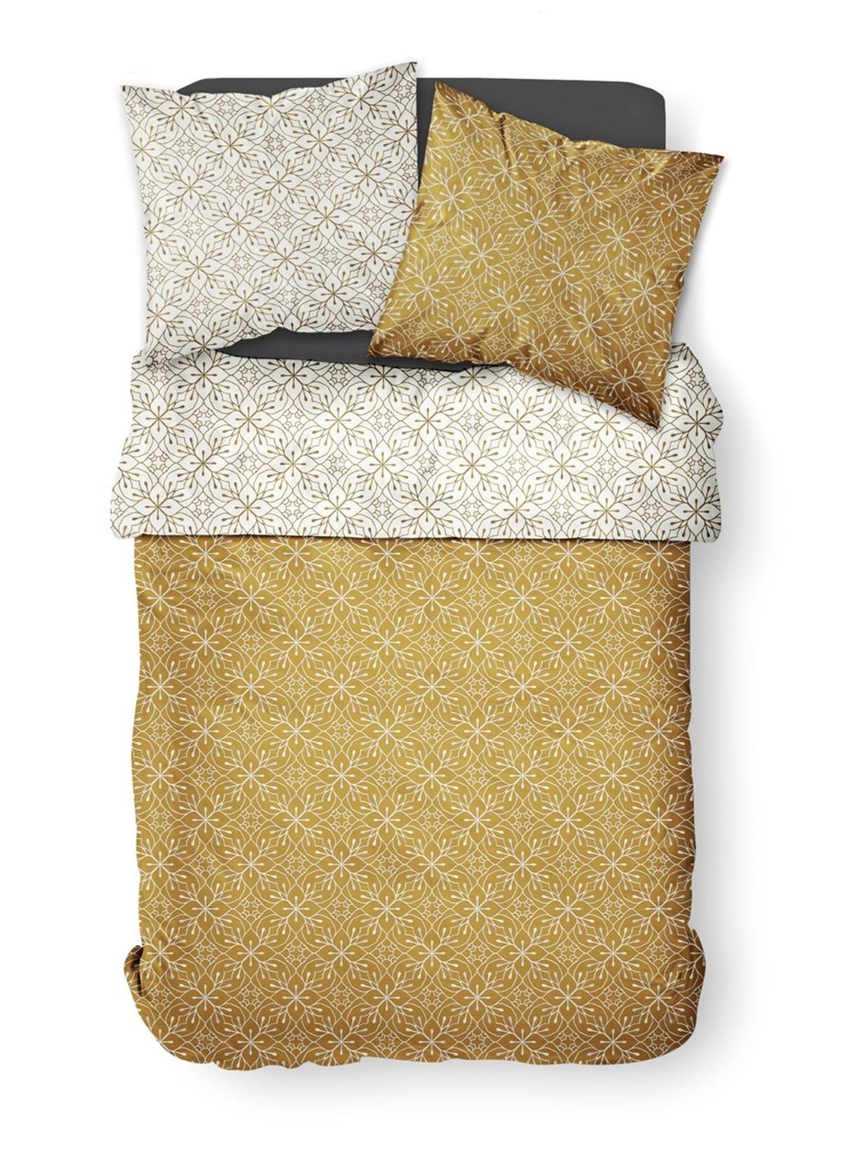 Printed cotton bedding set TODAY LINGE DE MAISON Brown