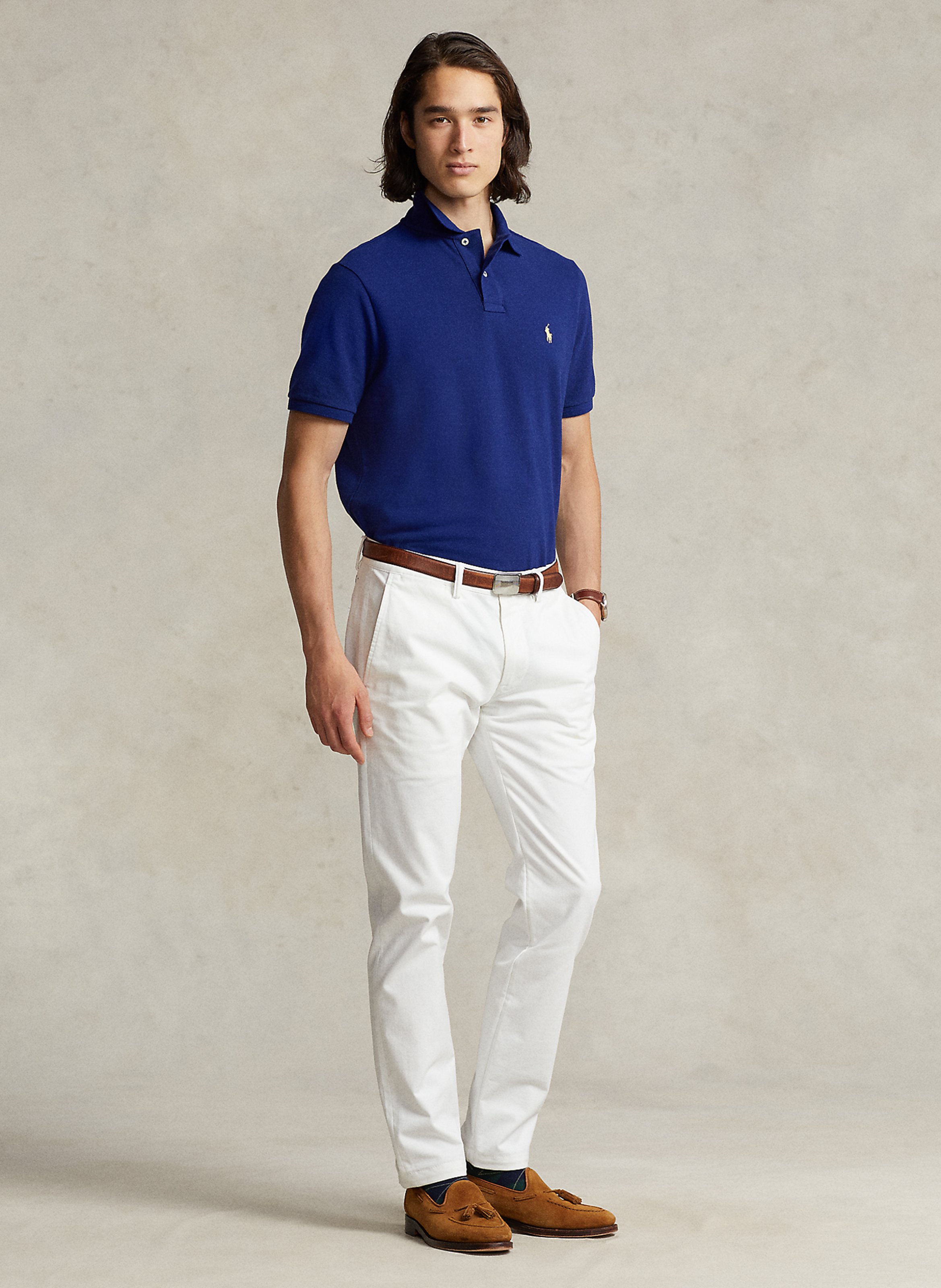 Polo slim-fit en coton piqué POLO RALPH LAUREN Bleu