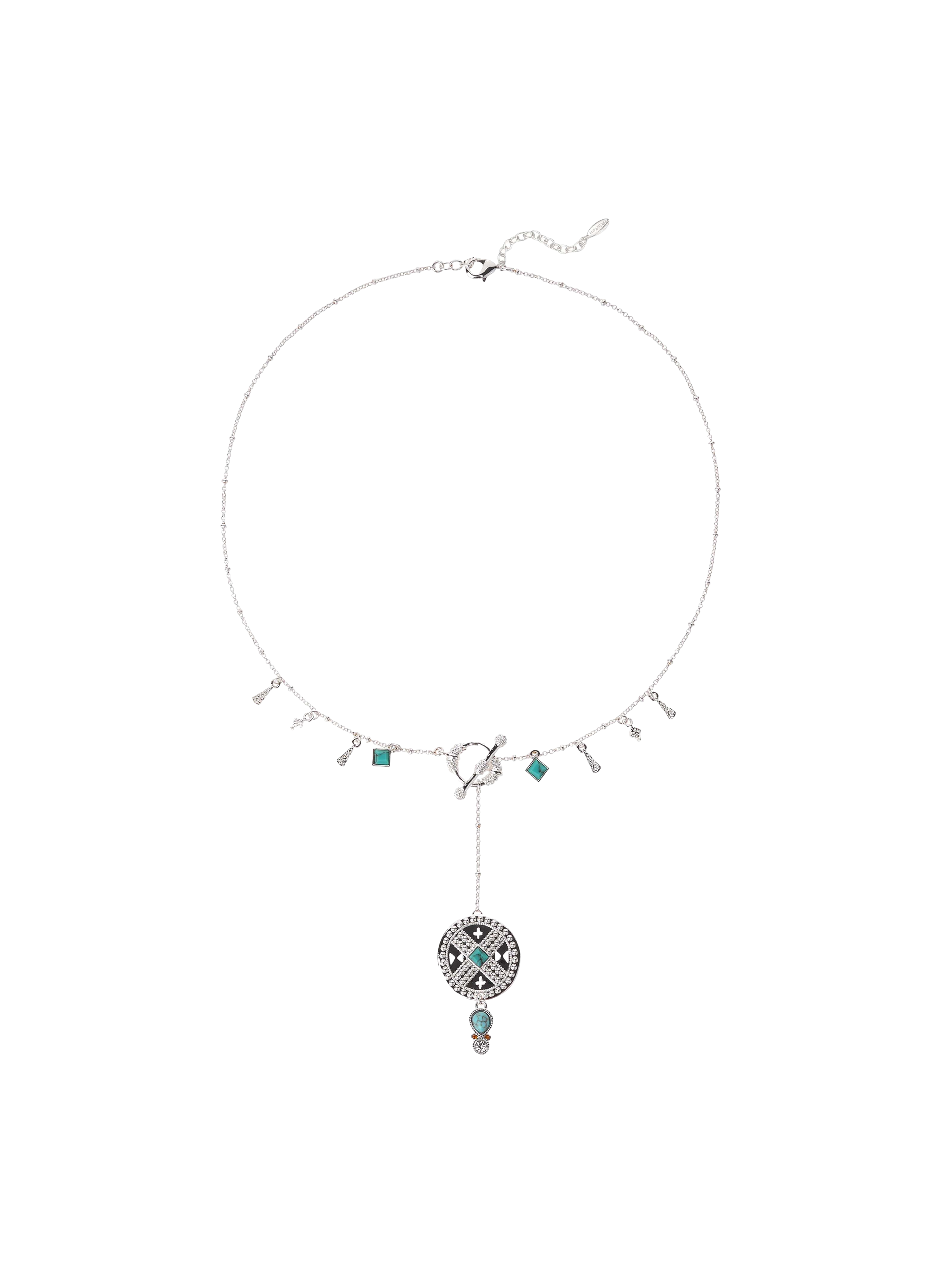 Chain necklace with charms and central pendant HIPANEMA Silver