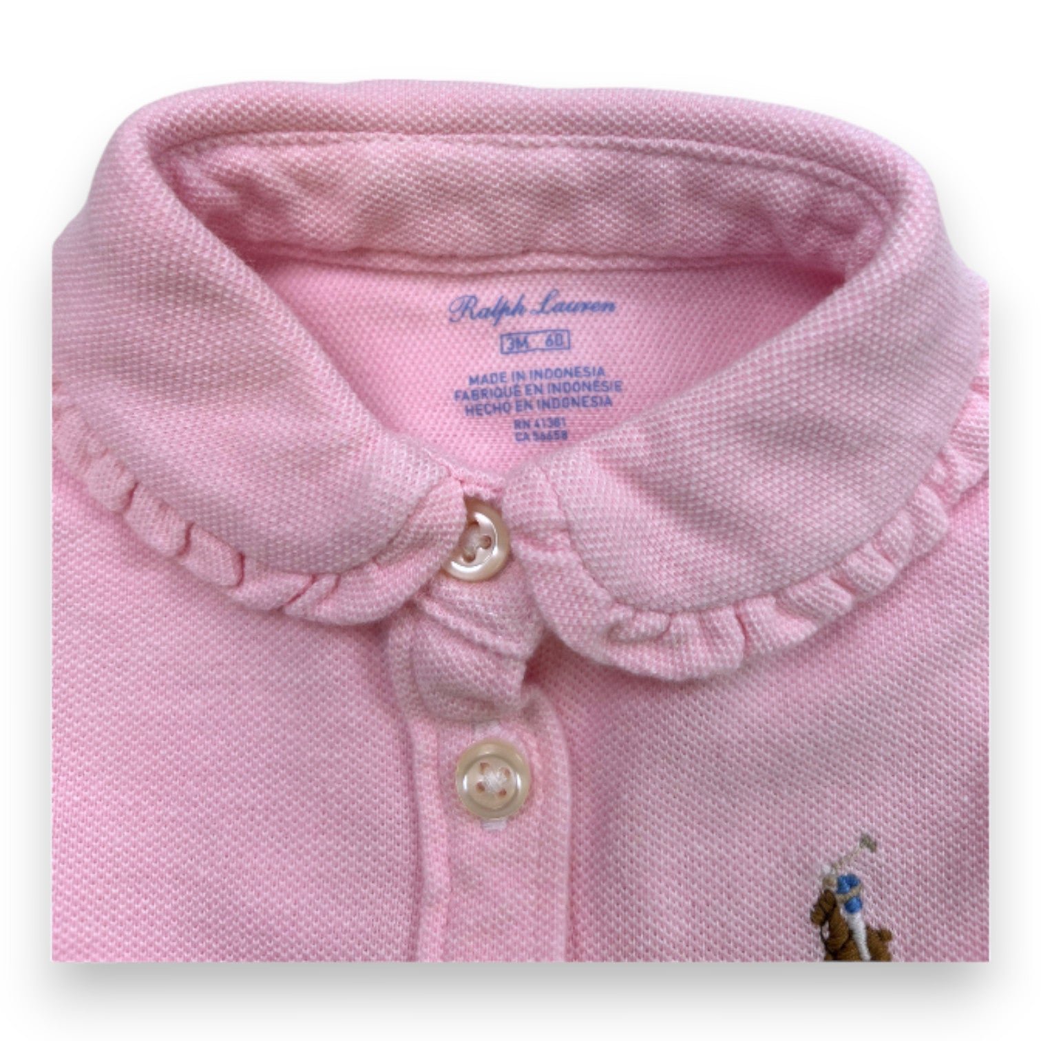 Pink baby set - 3 months POLO RALPH LAUREN - Seconde Main Pink