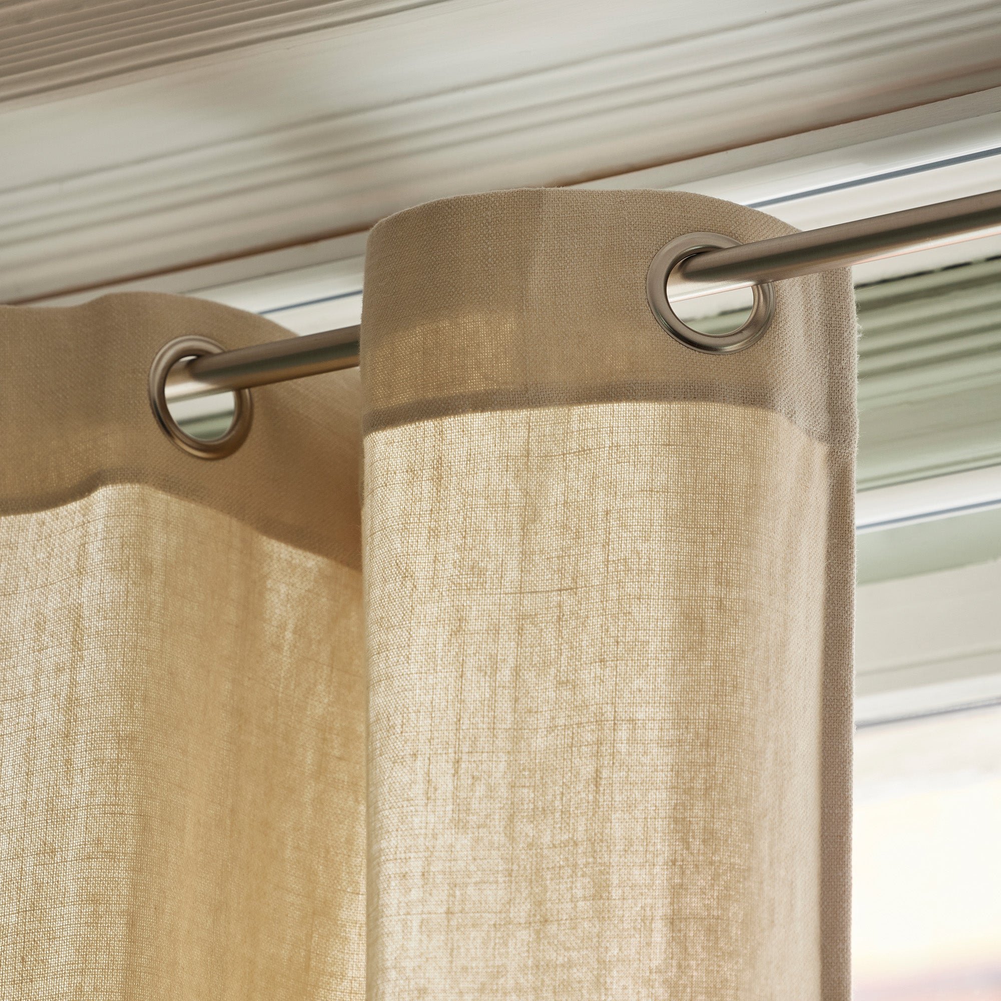 AUBIN - Linen curtain with eyelets MADURA Beige