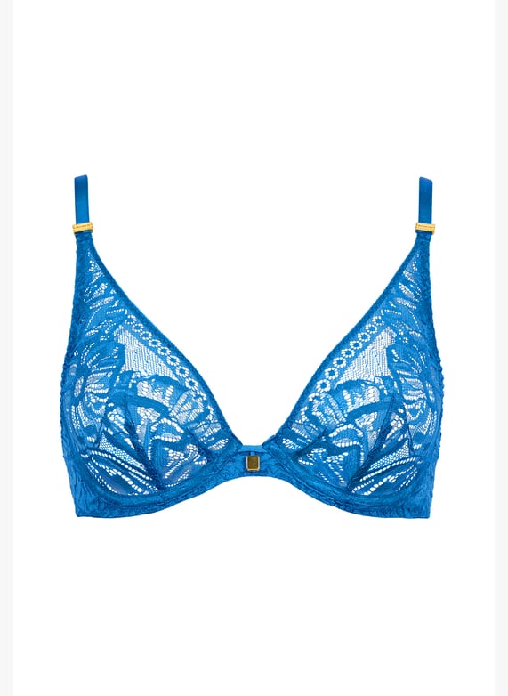A la Folie kohl black underwired triangle bra | Blue by AUBADE A la Folie kohl black underwired triangle bra Blue