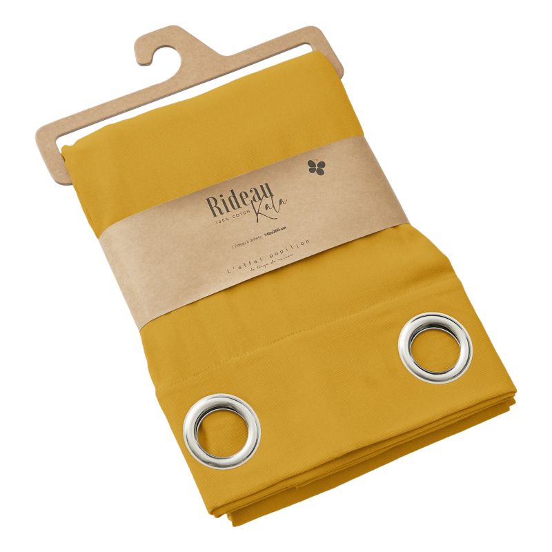 Blackout and Thermal Curtains L'EFFET PAPILLON Yellow