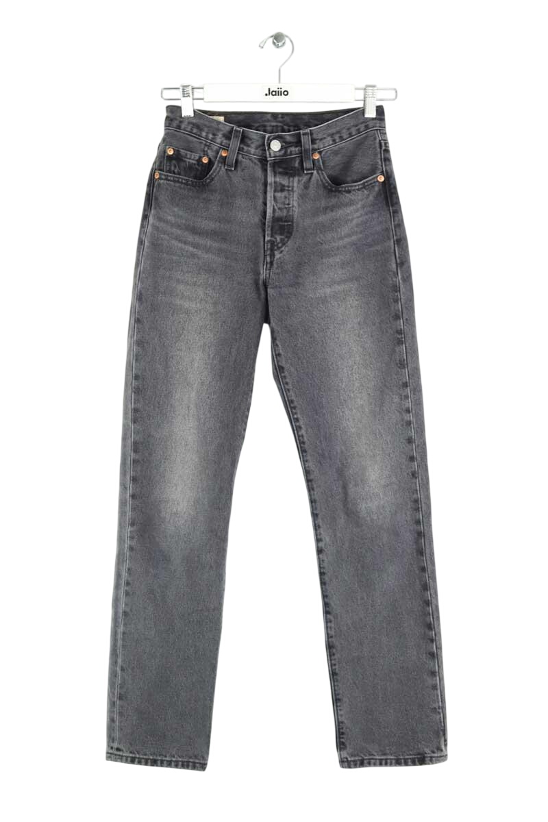 501? straight cotton jeans LEVI'S - Seconde main Grey