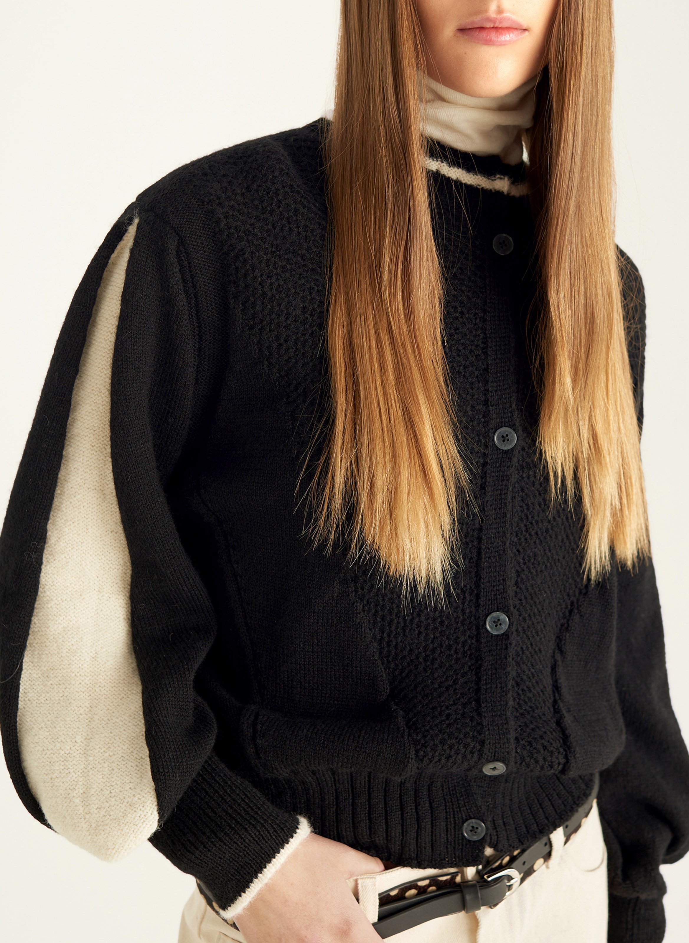 Oversized cardigan van wolmix COTELAC