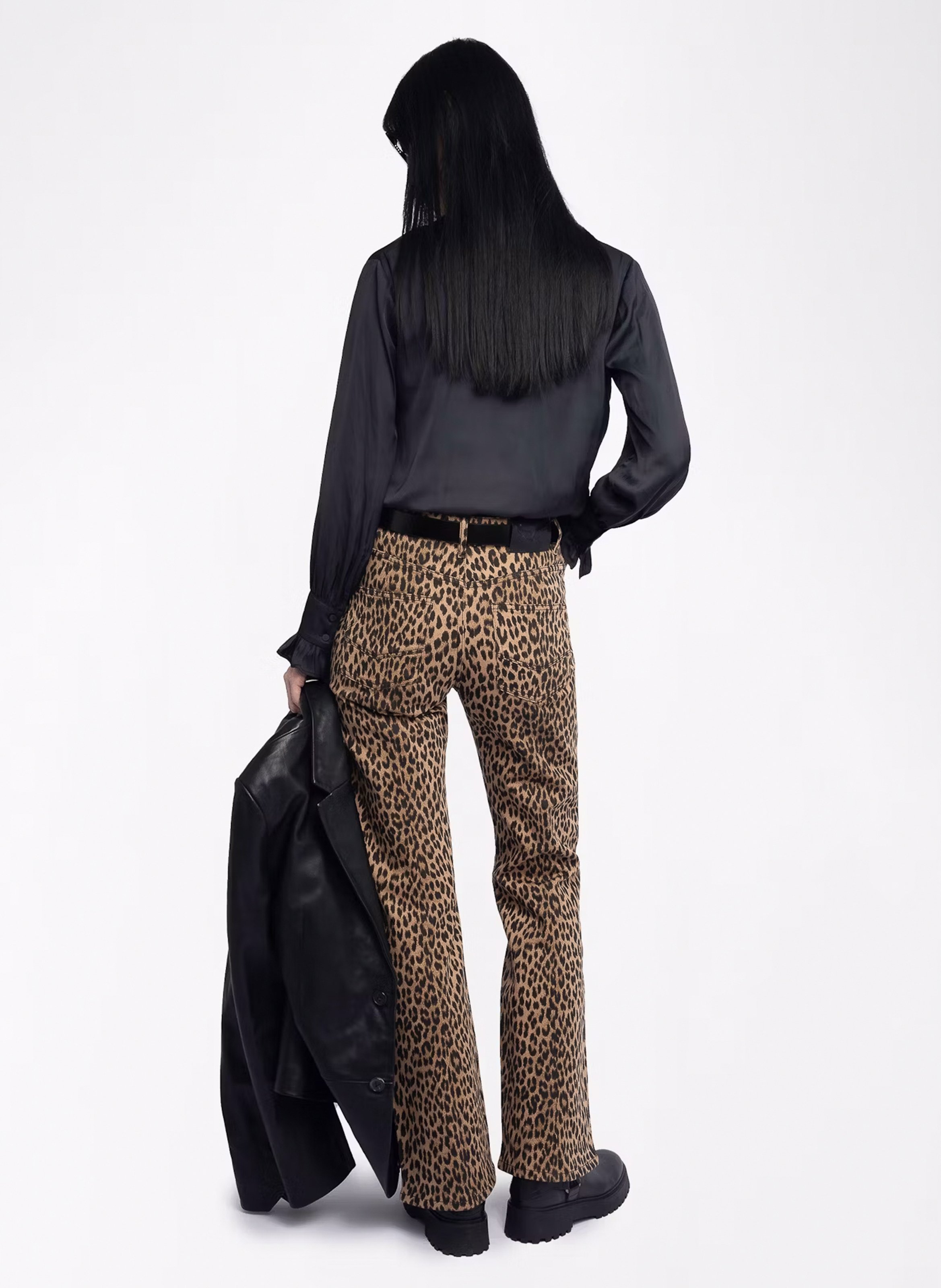 Leopard straight pants ZADIG&VOLTAIRE Brown