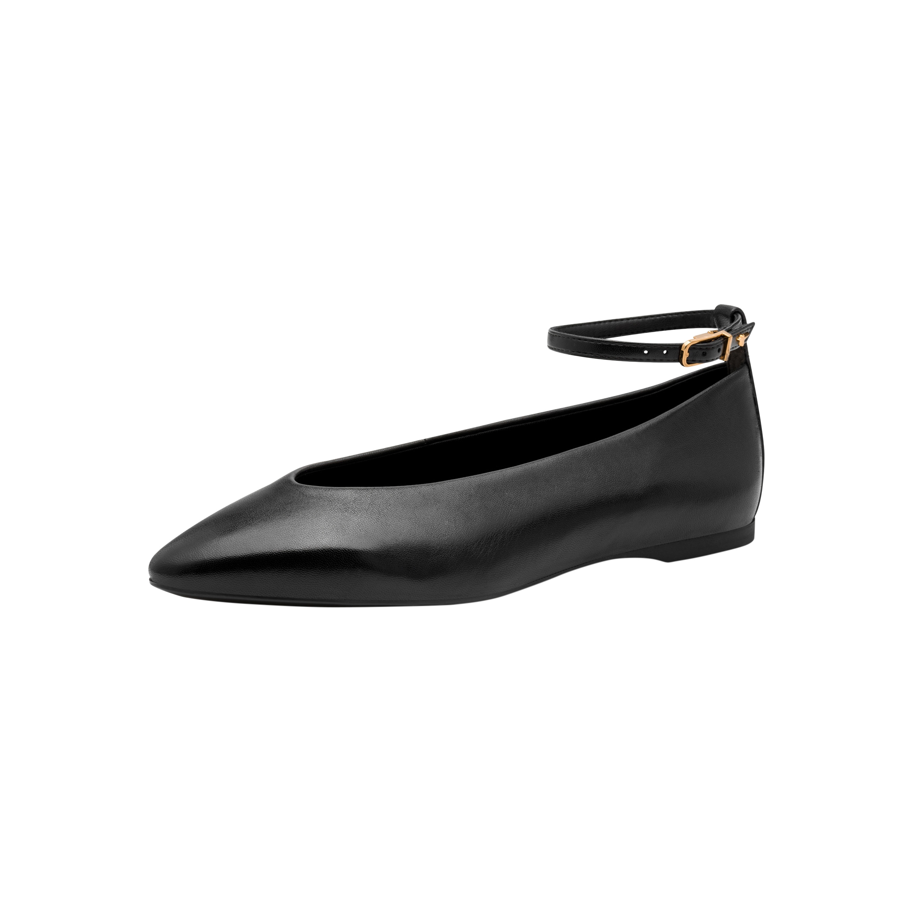 Leather ballet pumps TAMARIS Black