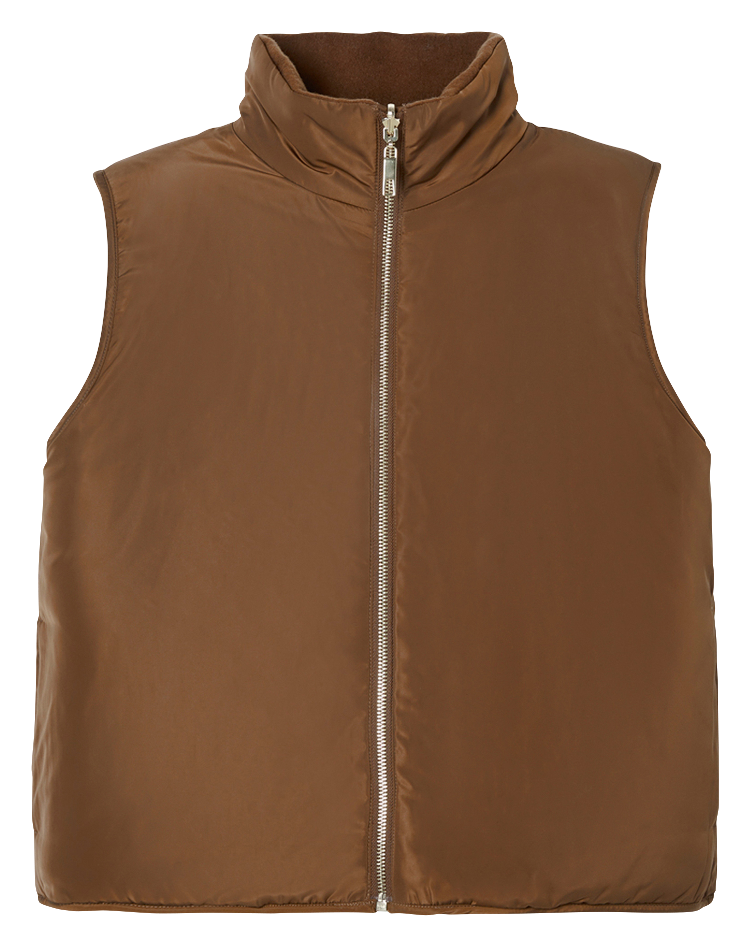 Mohair and merino wool high-neck cardigan ZAPA Brown