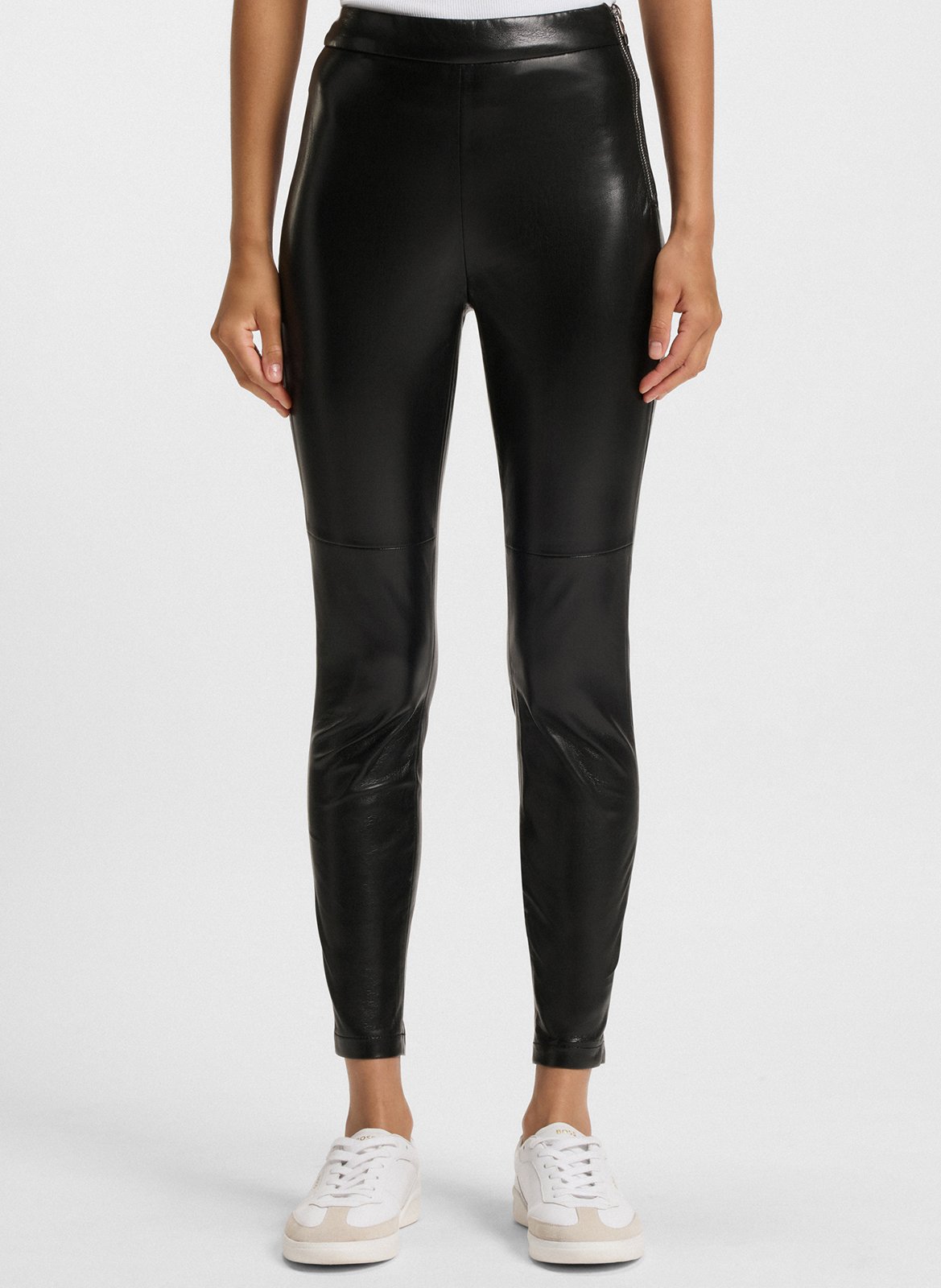 Legging slim effet simili cuir BOSS Noir