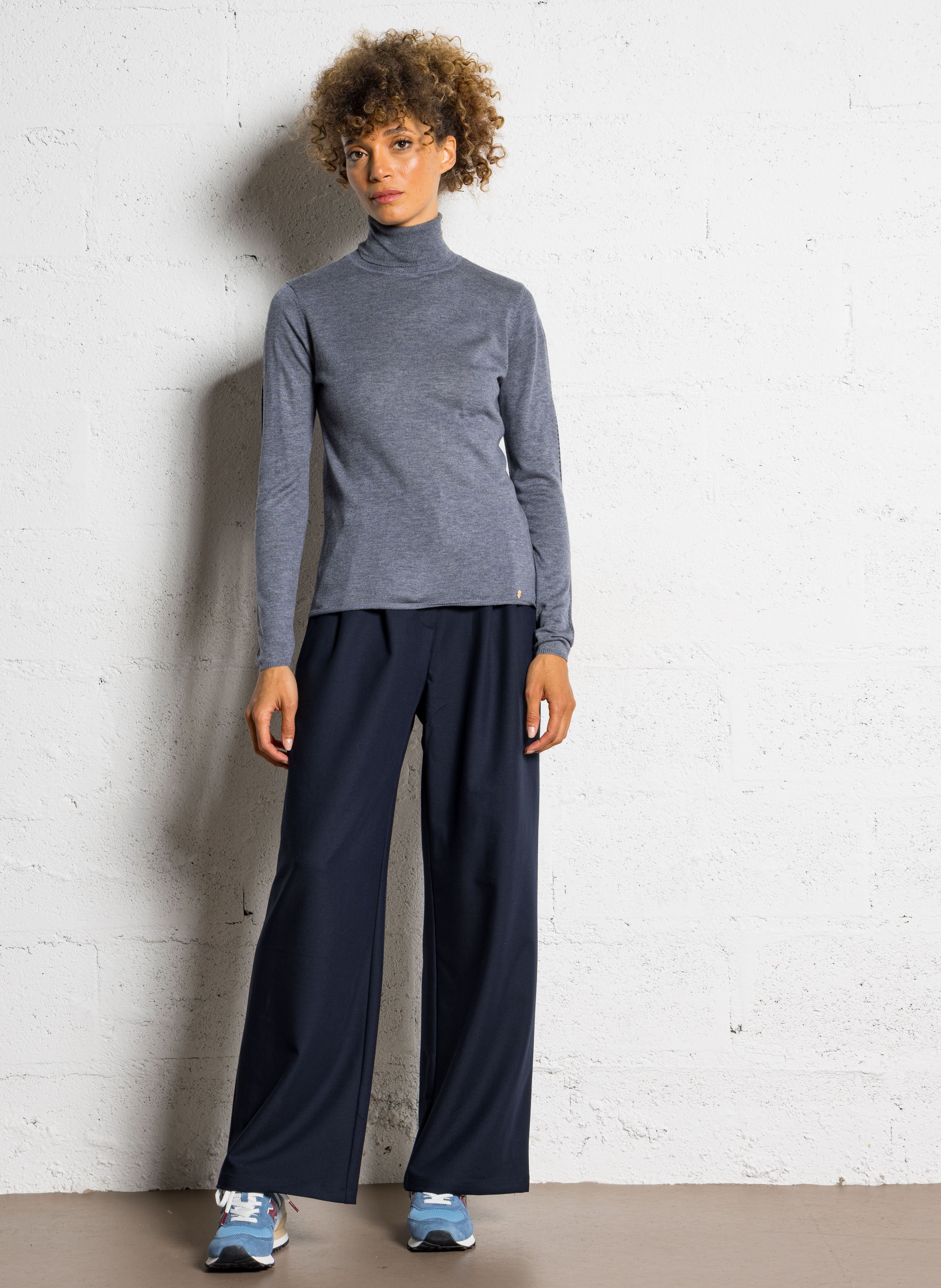 Rollkragenpullover mit langen Ärmeln in Uni-Farbe LA PETITE ETOILE Grau