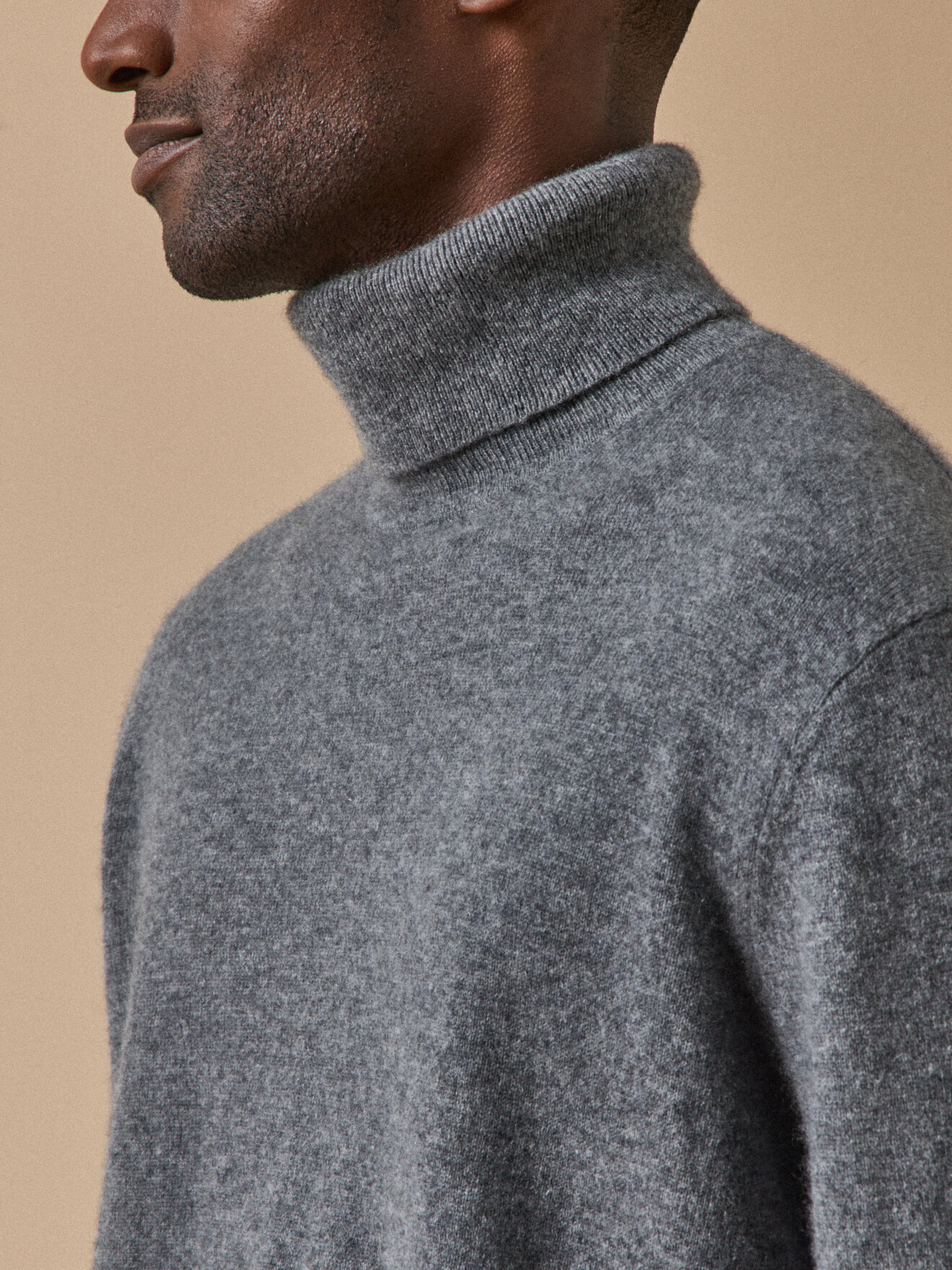 Turtleneck sweater - cashmere Grey