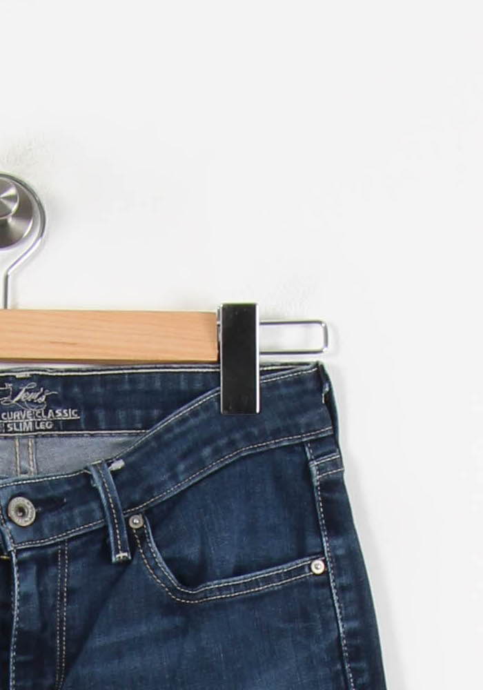 Cropped slim jeans with studs LEVI'S - Seconde main Blue