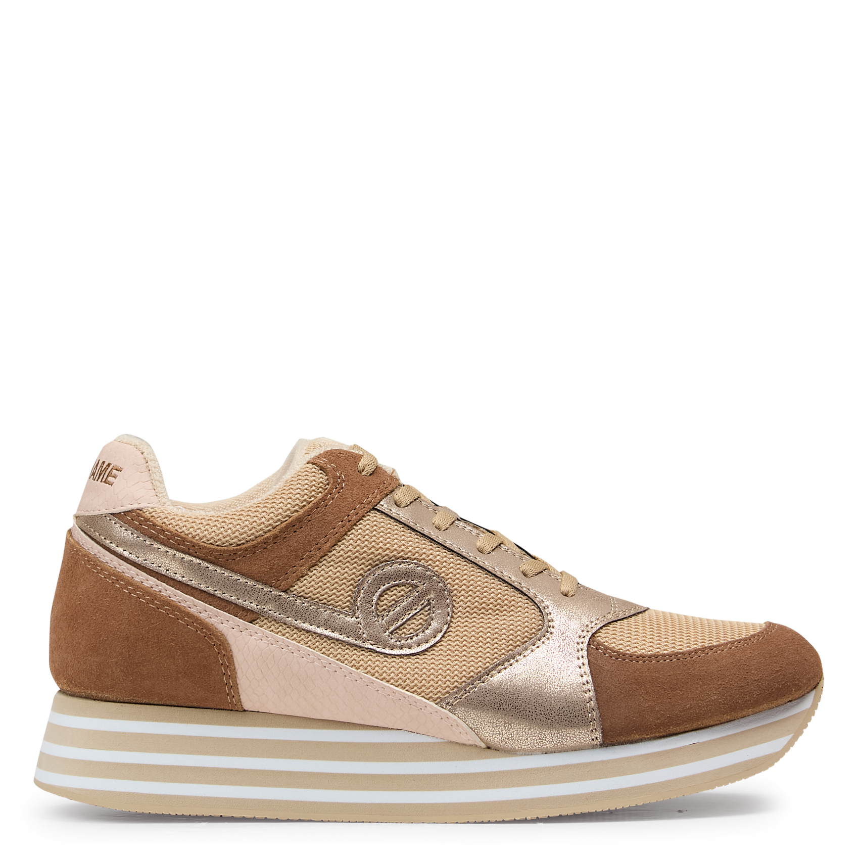 Baskets basses à semelles compensées NO NAME Multicolore