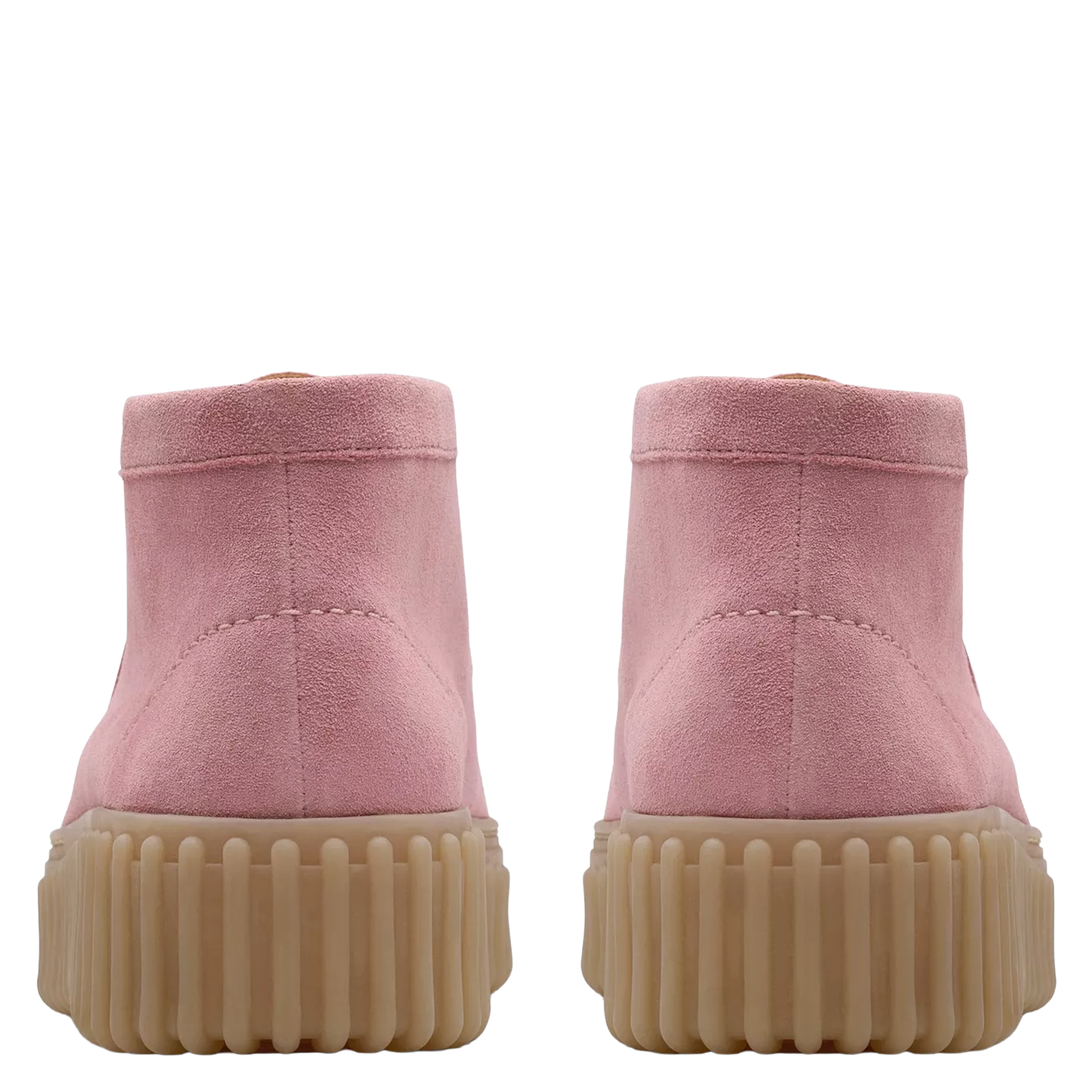 Derby's van veloursleer CLARKS Roze