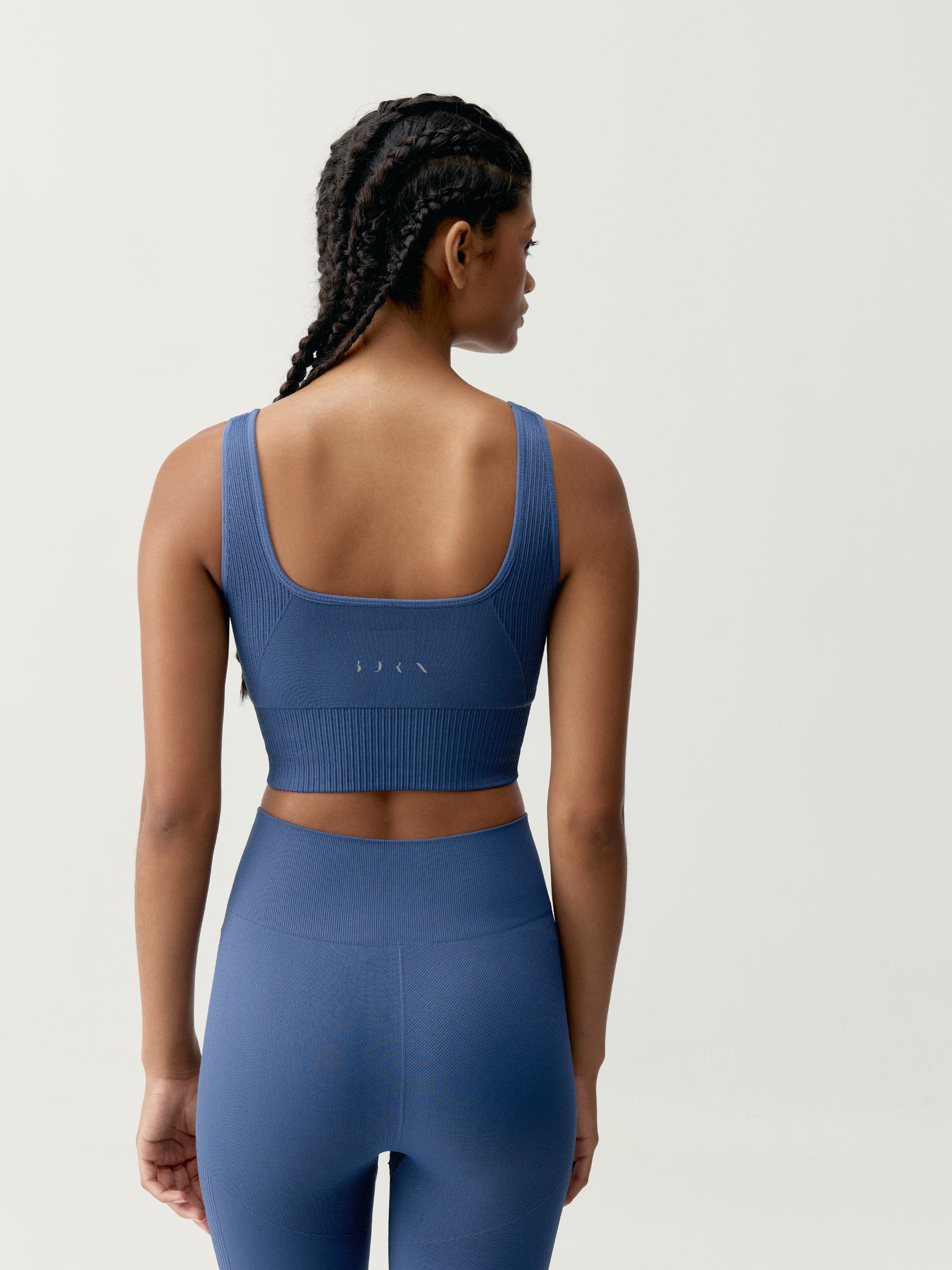 Seamless sports bra with removable padding BORN LIVING YOGA Blue
