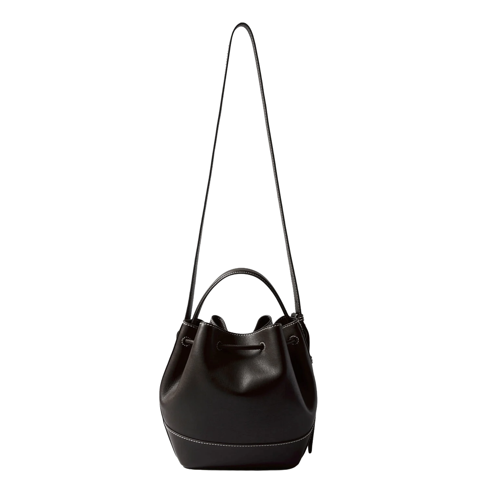 Sac bandoulière sceau en cuir CLAUDIE PIERLOT Noir