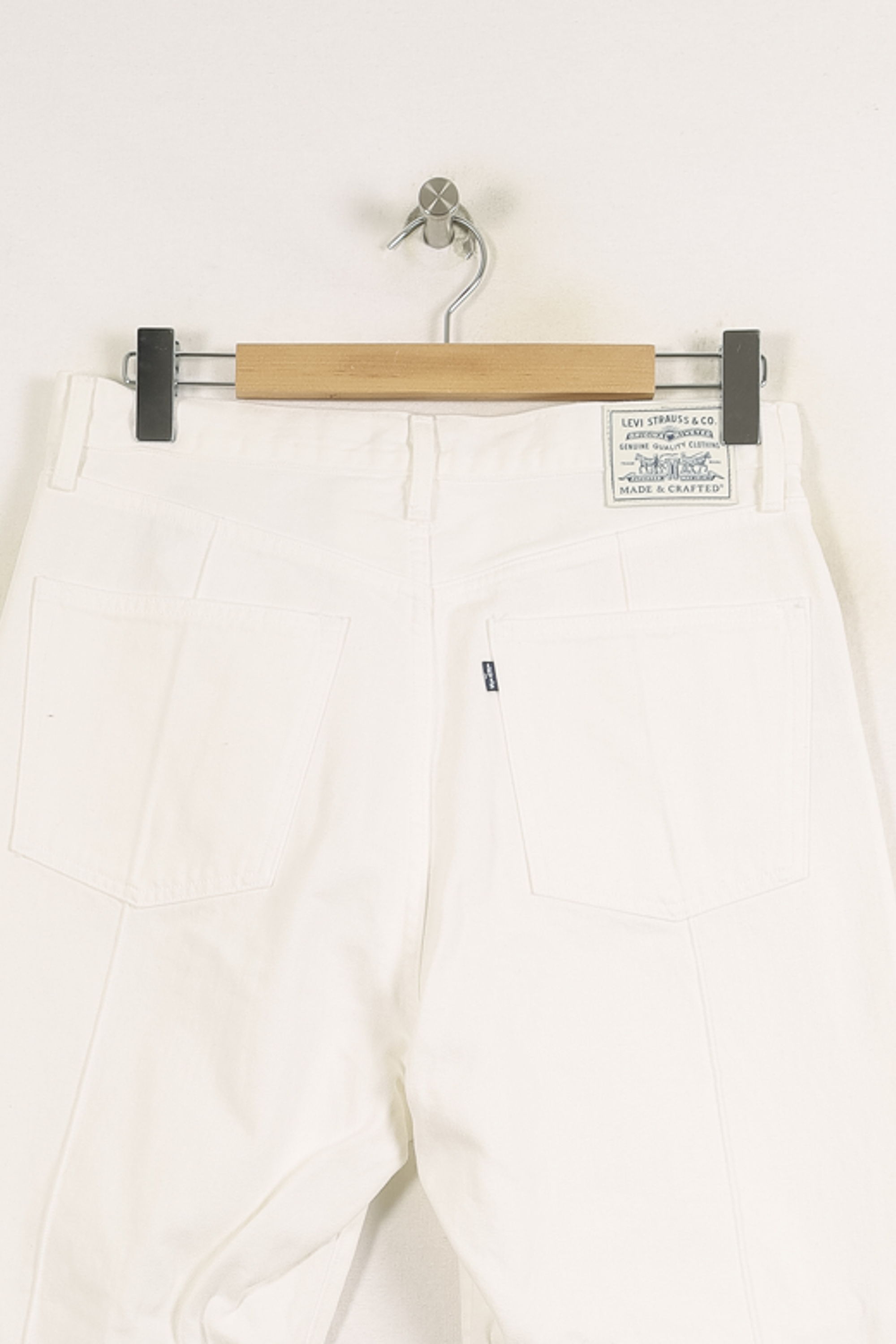 Cropped slim jeans with studs LEVI'S - Seconde main White