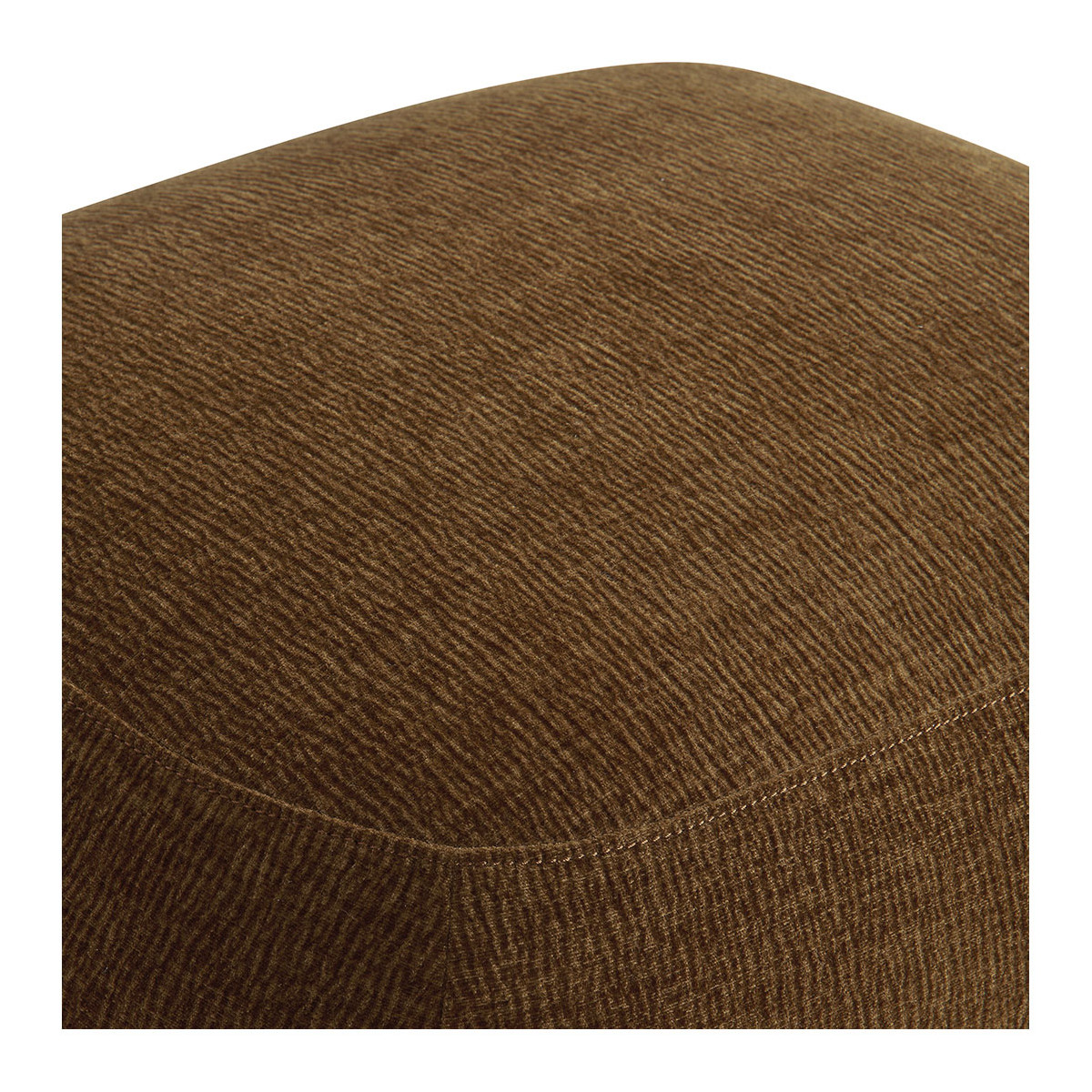 Marbled Velvet Pouf Lisette - Tobacco BLANC D'IVOIRE Brown