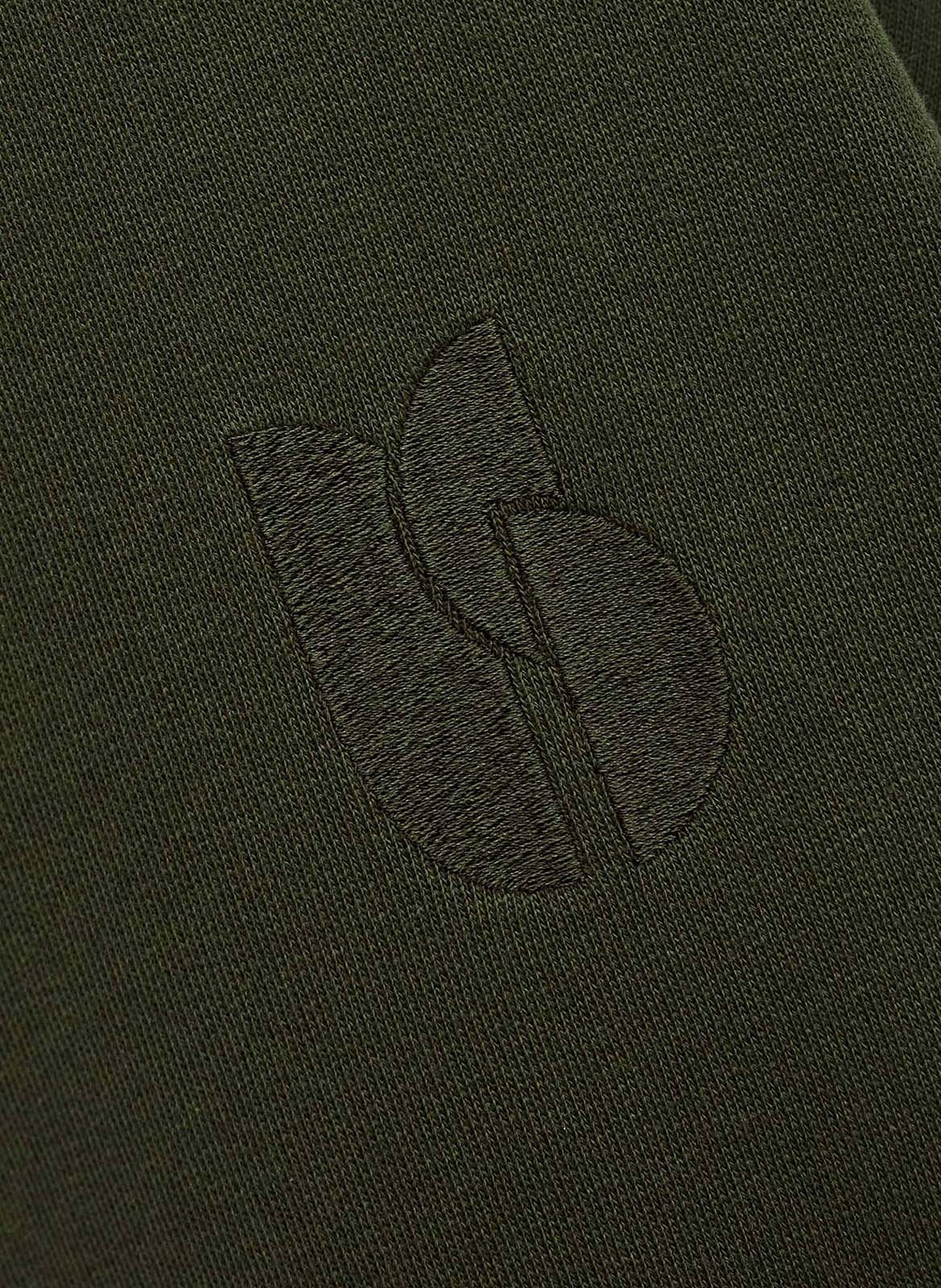 Sweat col rond en coton mélangé BA&SH Kaki