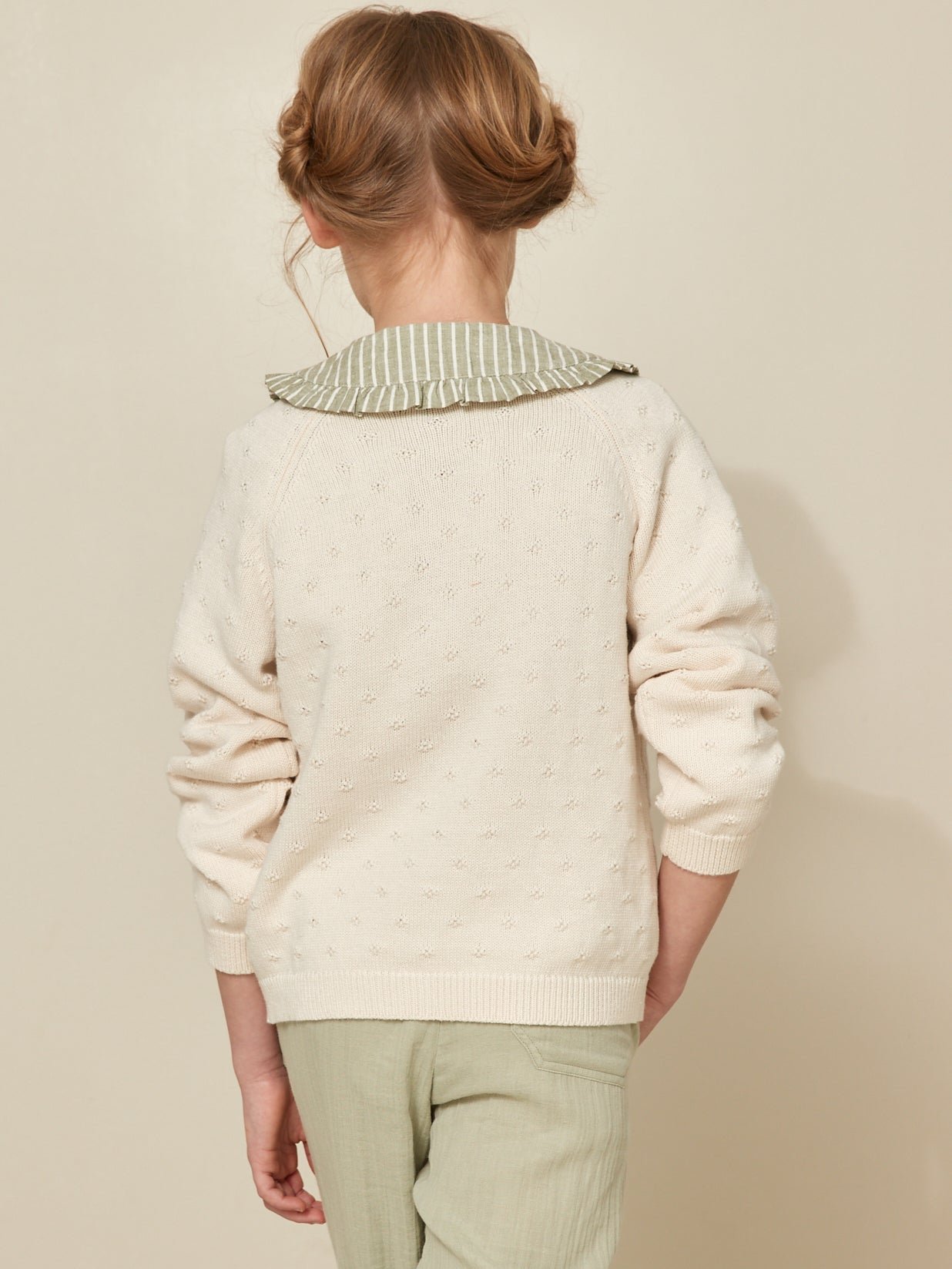 Stylish knit cardigan CYRILLUS White