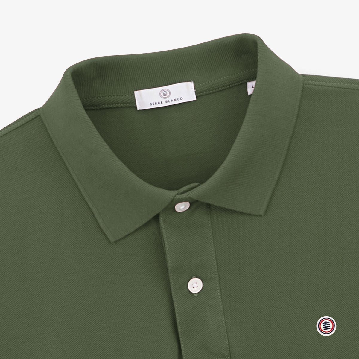 Short-sleeved piqué knit polo SERGE BLANCO Green