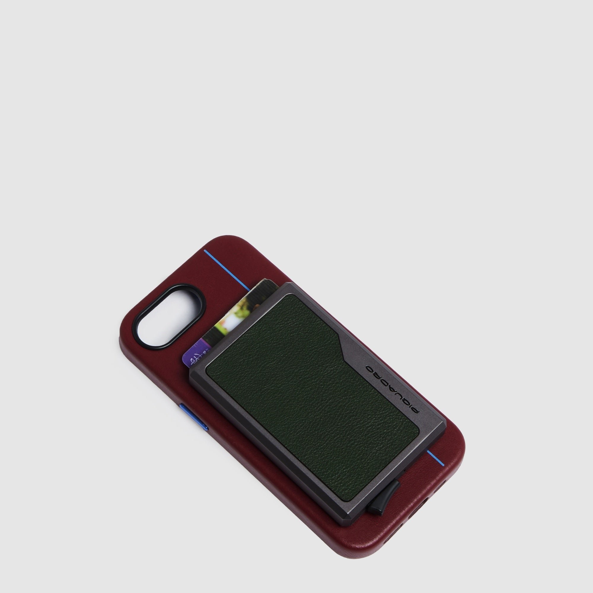 Magsafe automatic aluminum cardholder PIQUADRO Green