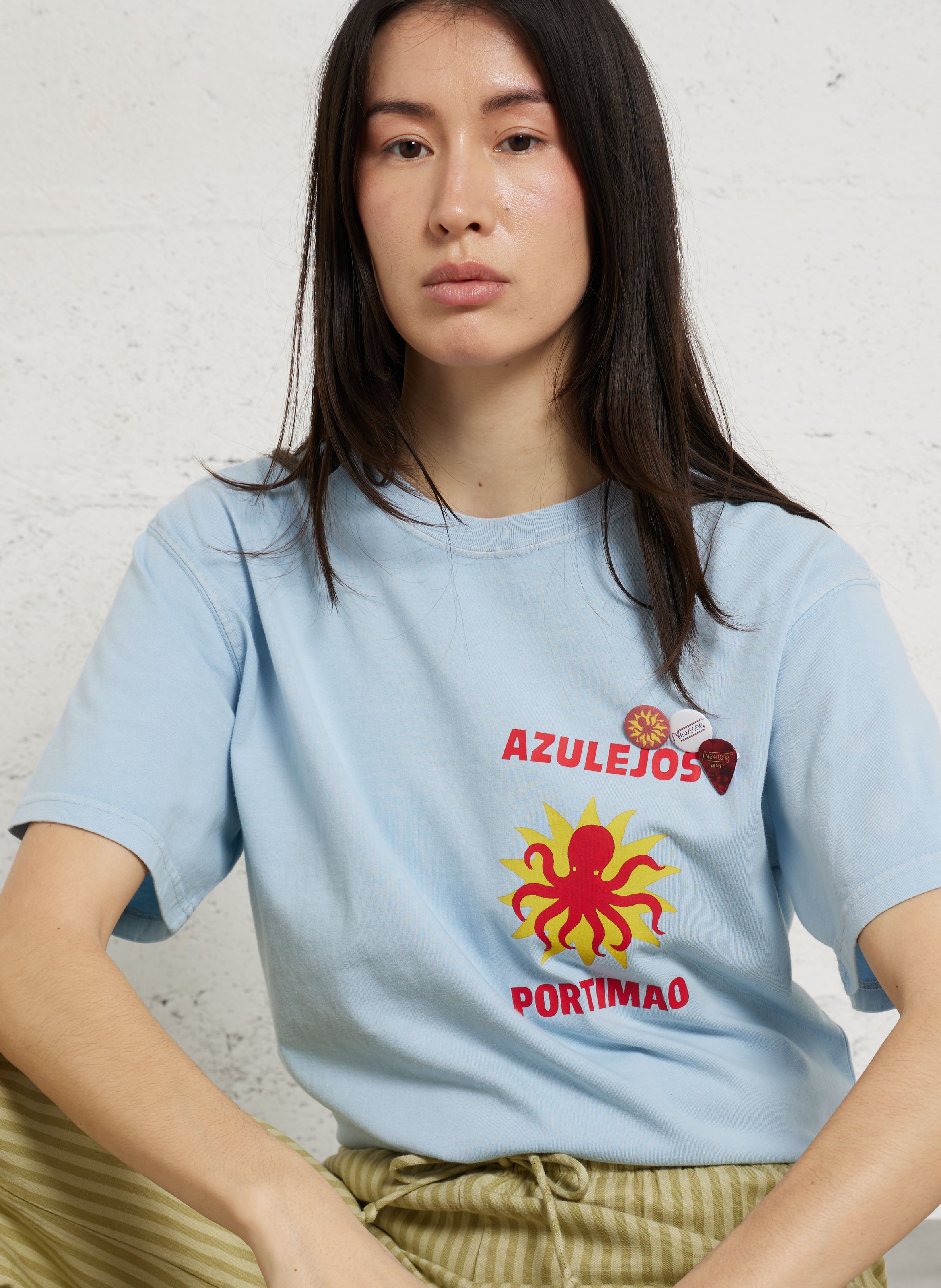 Bedruckte Strickjacke  NEWTONE Blau