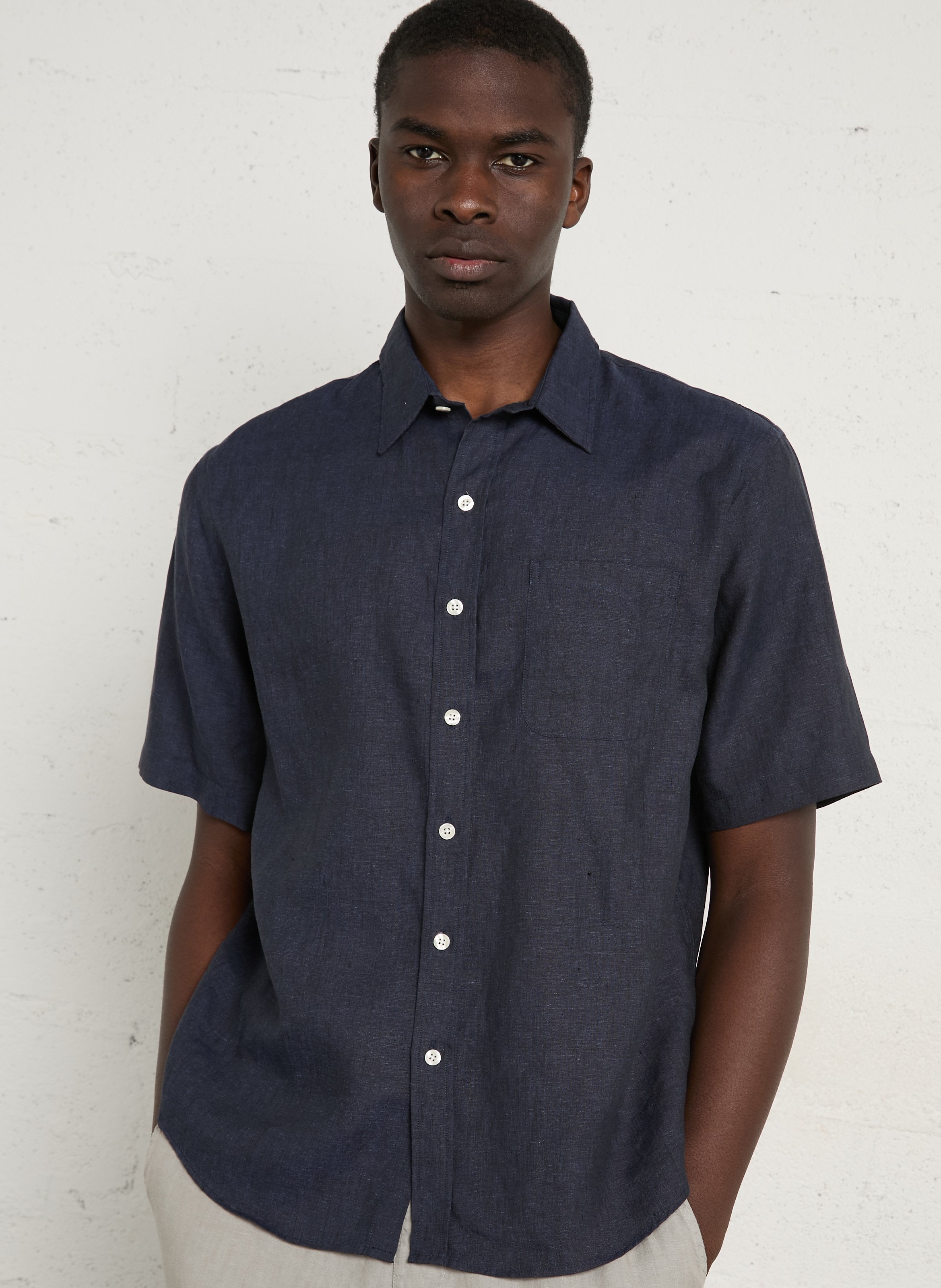 Leinenhemd mit klassischem Kragen, Regular Fit COLORFUL STANDARD