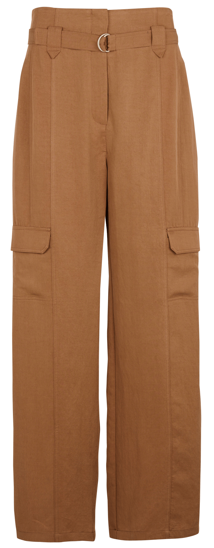 Pantalon large taille haute SUNCOO Marron