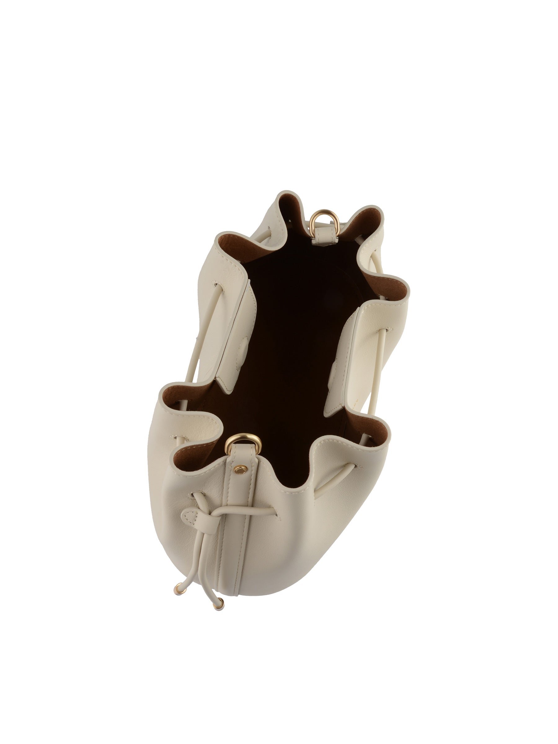 Calfskin leather shoulder bag POURCHET Beige