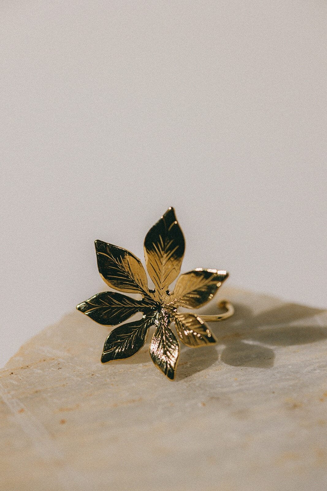 Maxi silver-plated flower ring MONSIEUR SIMONE Golden