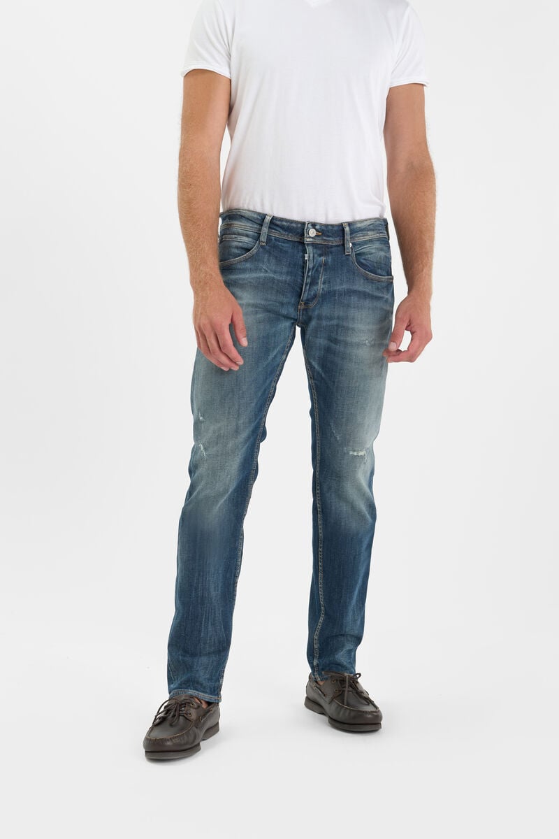 Slim stretch jeans, length 34 LE TEMPS DES CERISES Blue