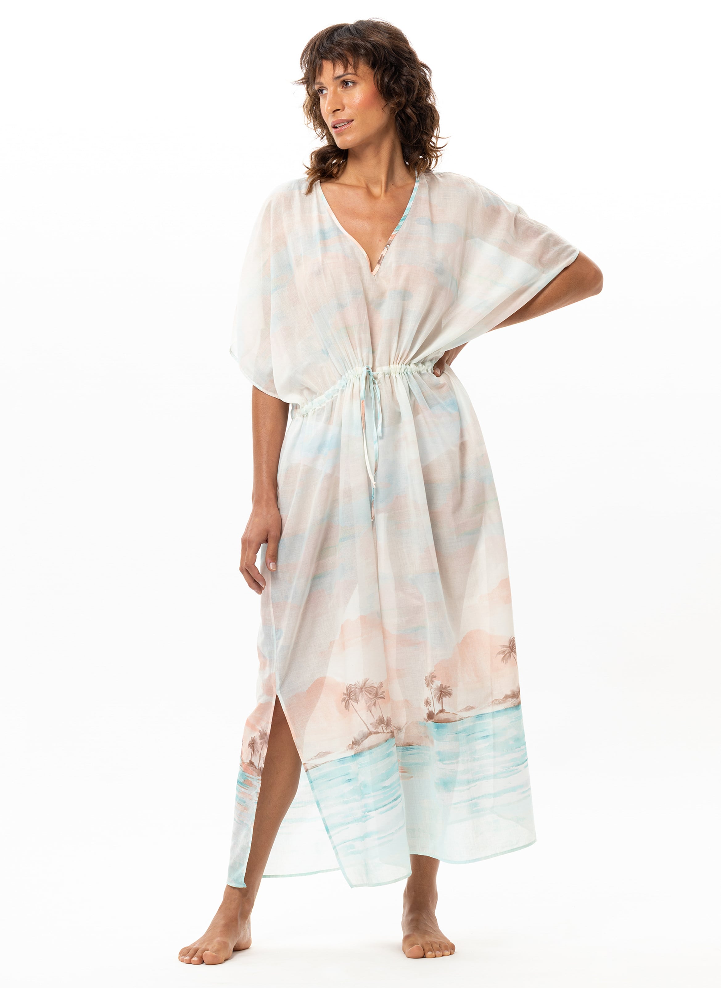 Kaftan en voile de coton LE CHAT Multicolore