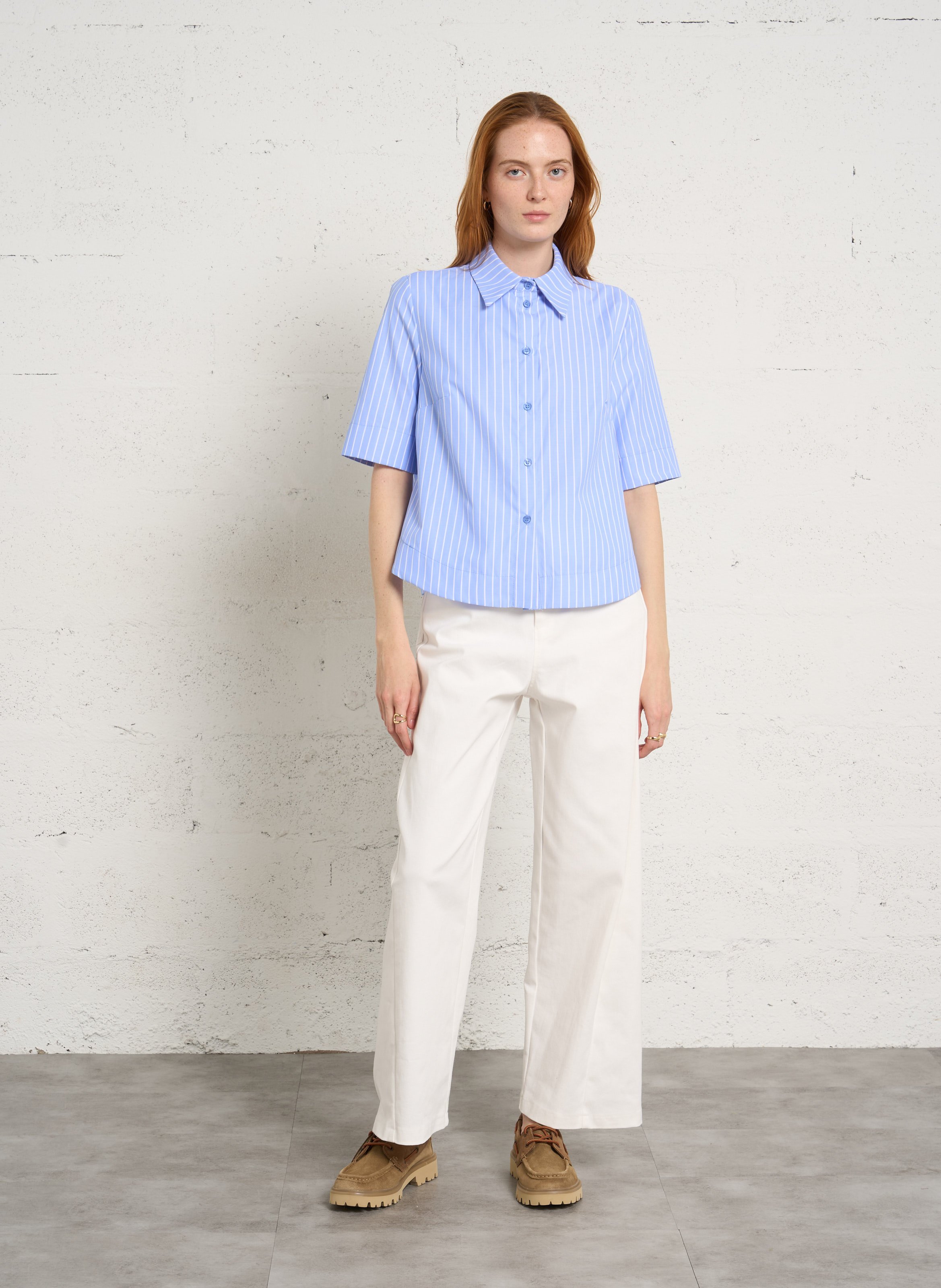 Chemise ample col classique à rayures IMPERIAL Bleu