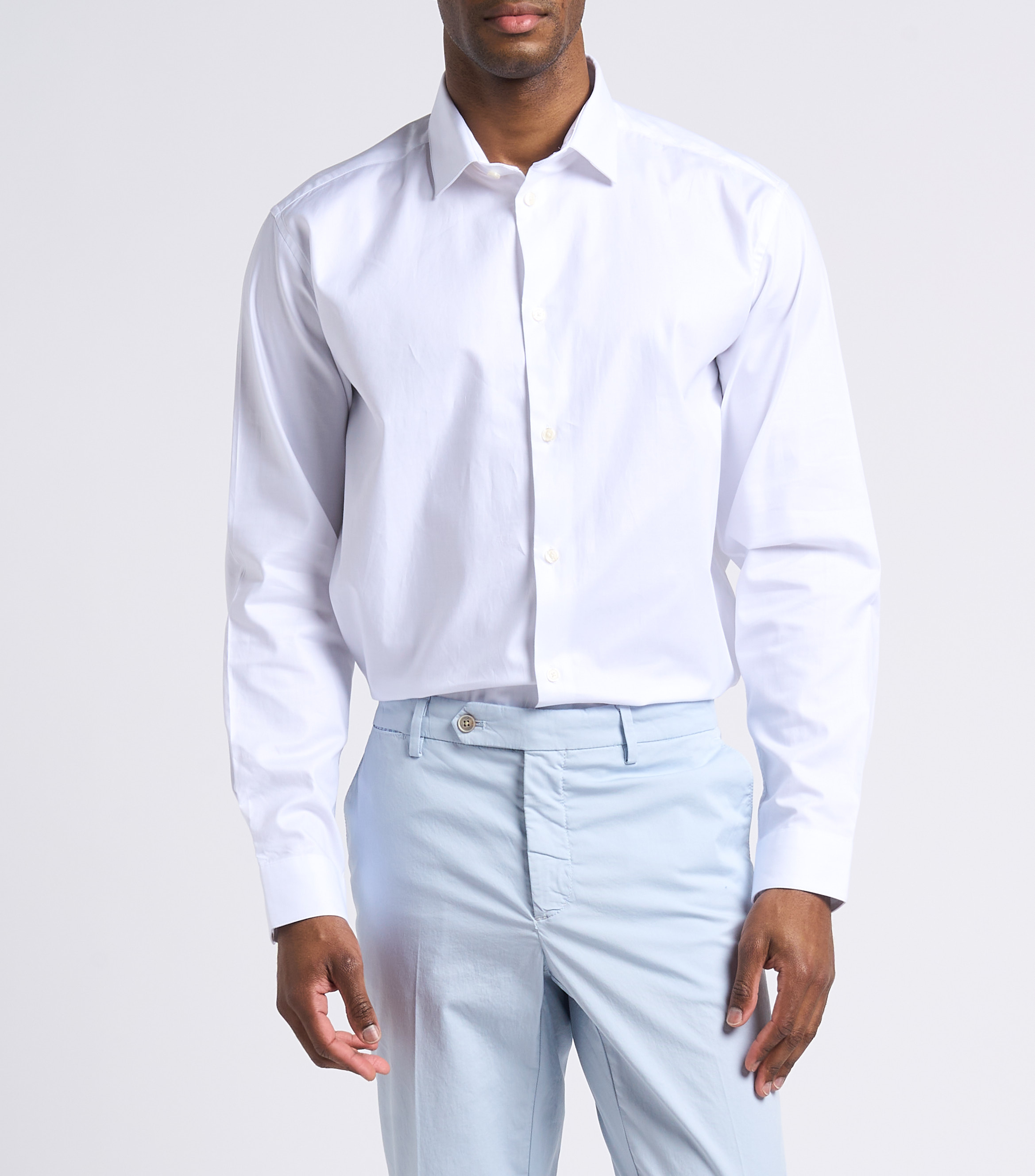 Gerade geschnittenes Baumwollhemd mit klassischem Kragen AU PRINTEMPS PARIS