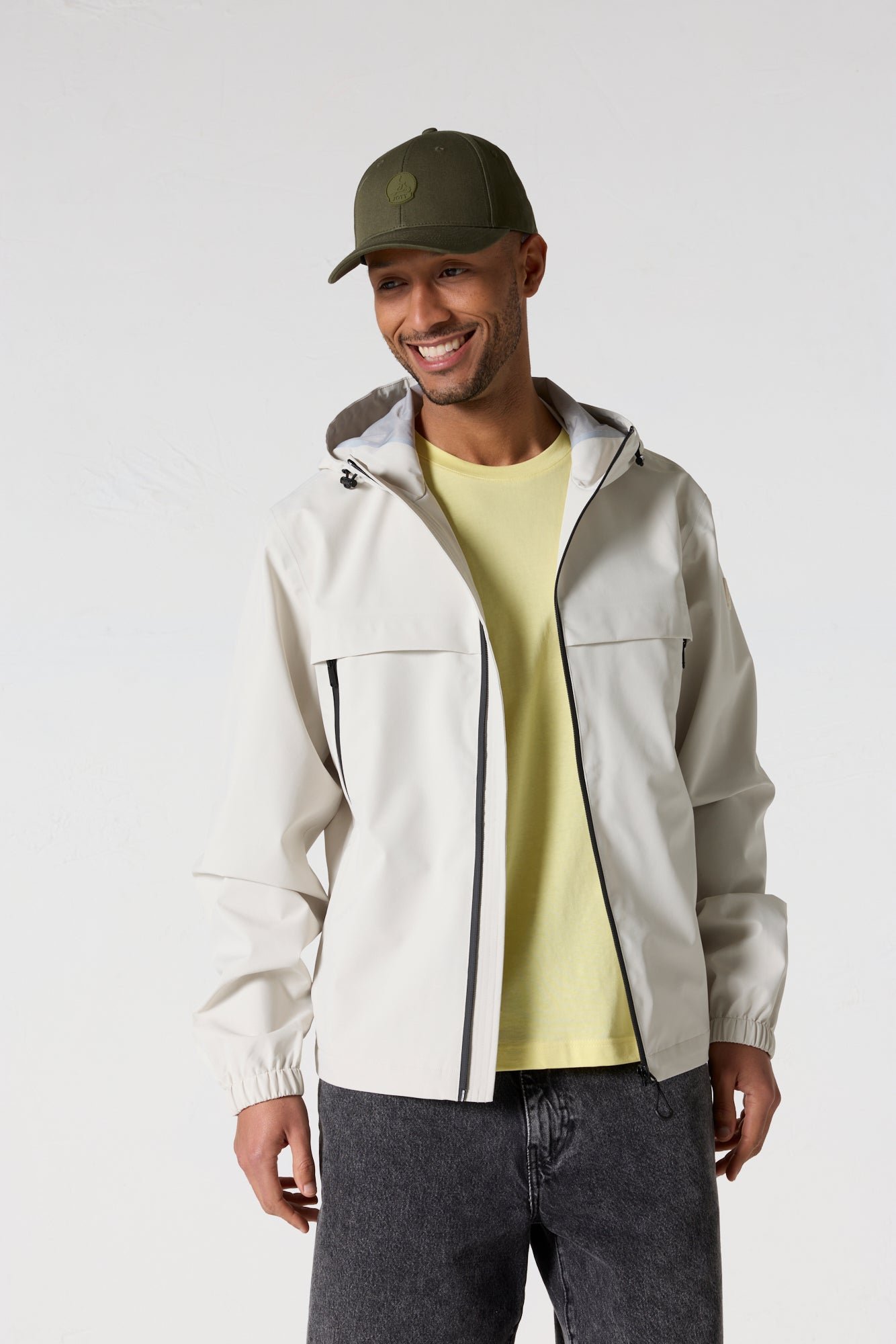 Hooded raincoat JOTT White
