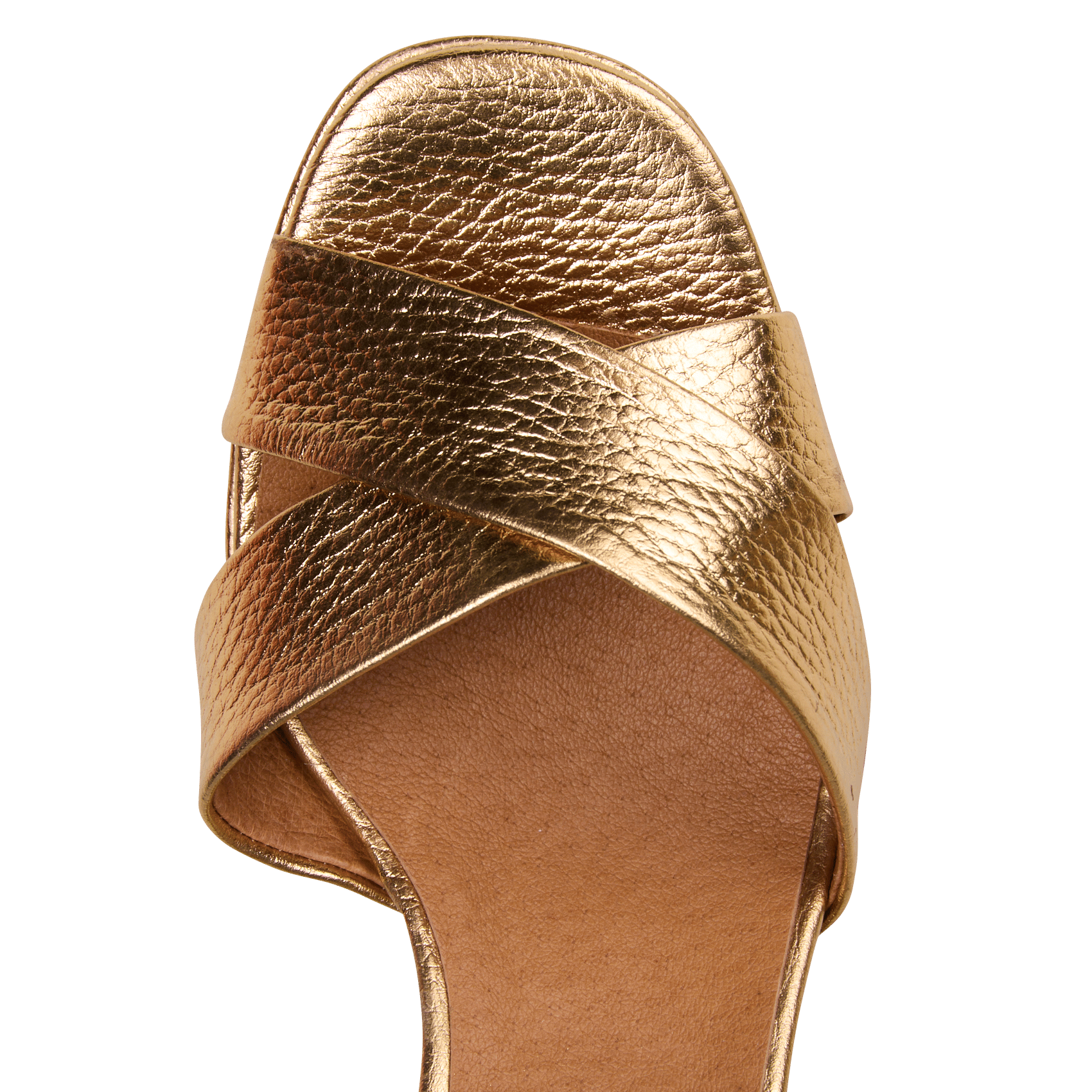 Heeled metallic leather sandals LA FEE MARABOUTEE Yellow