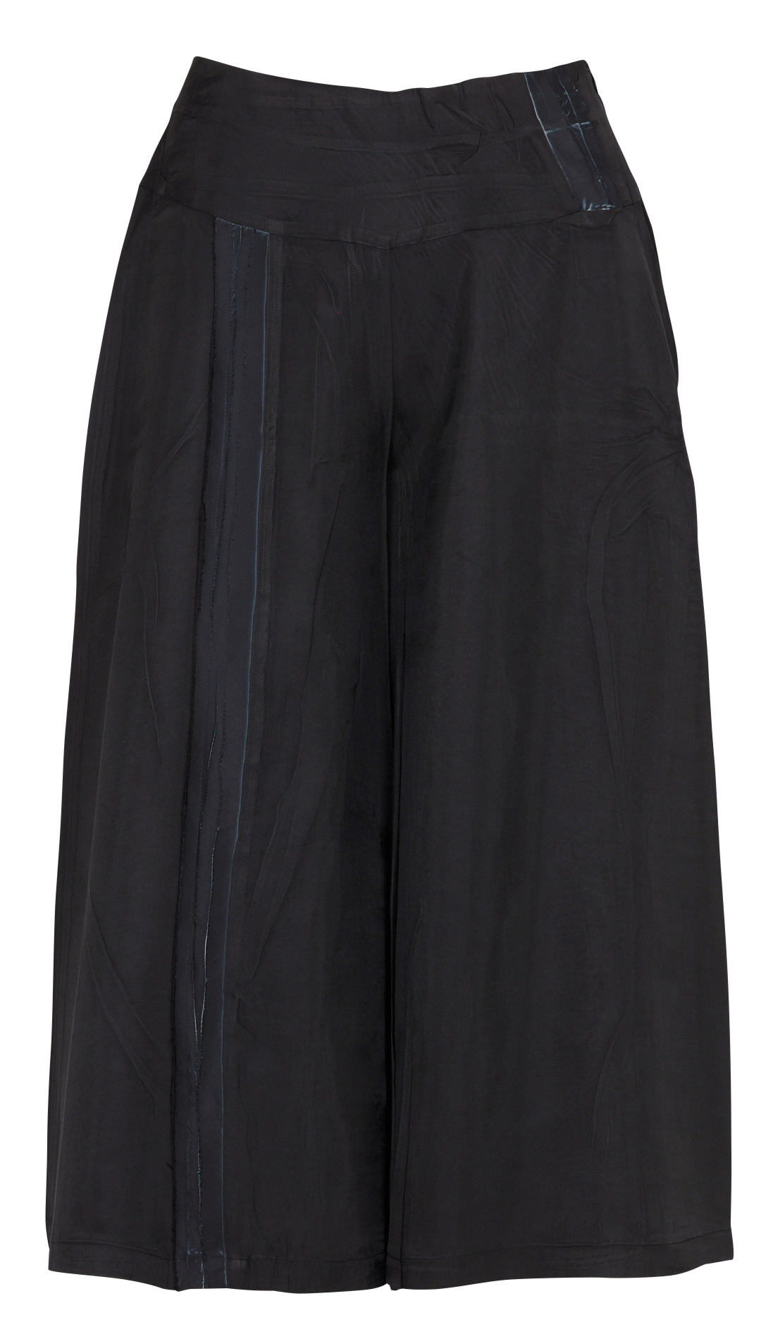 High-waisted wide cropped trousers COTELAC Black
