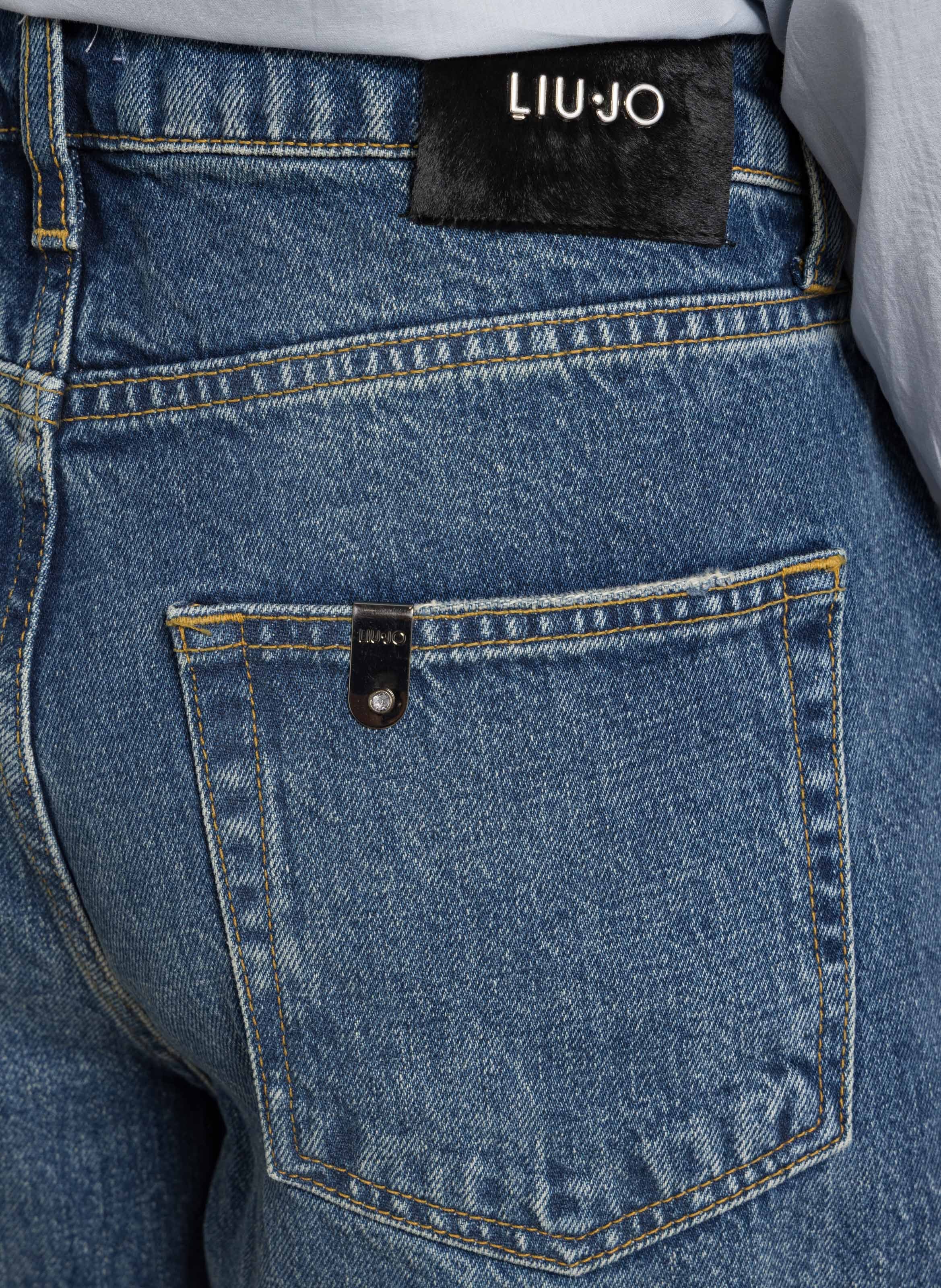 Jean droit en coton LIU JO Blue