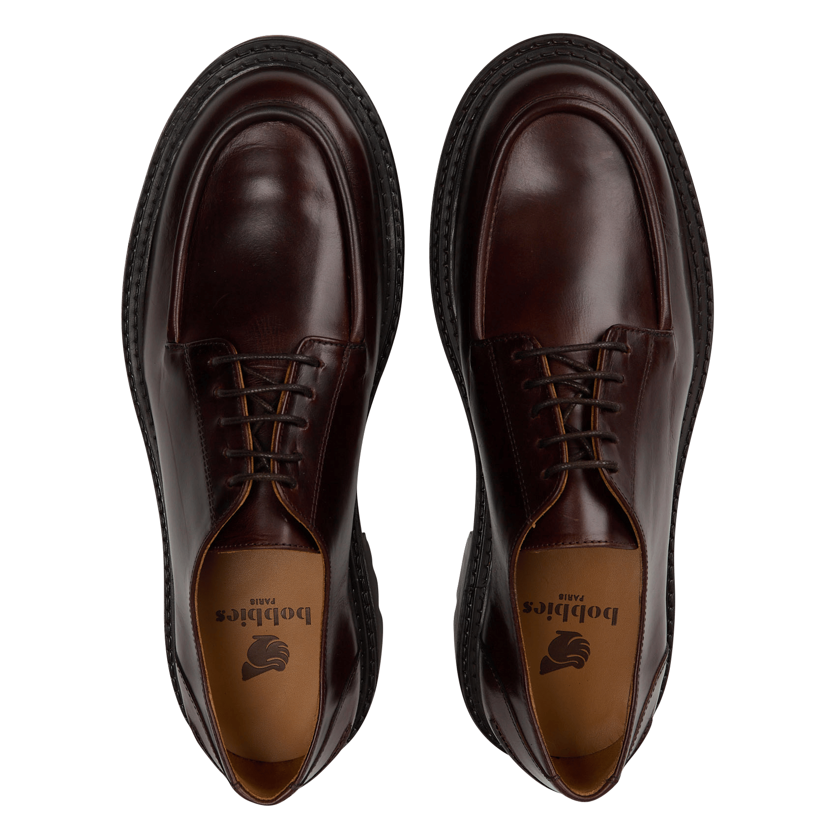 Plateauschoenen van leer BOBBIES Bruin