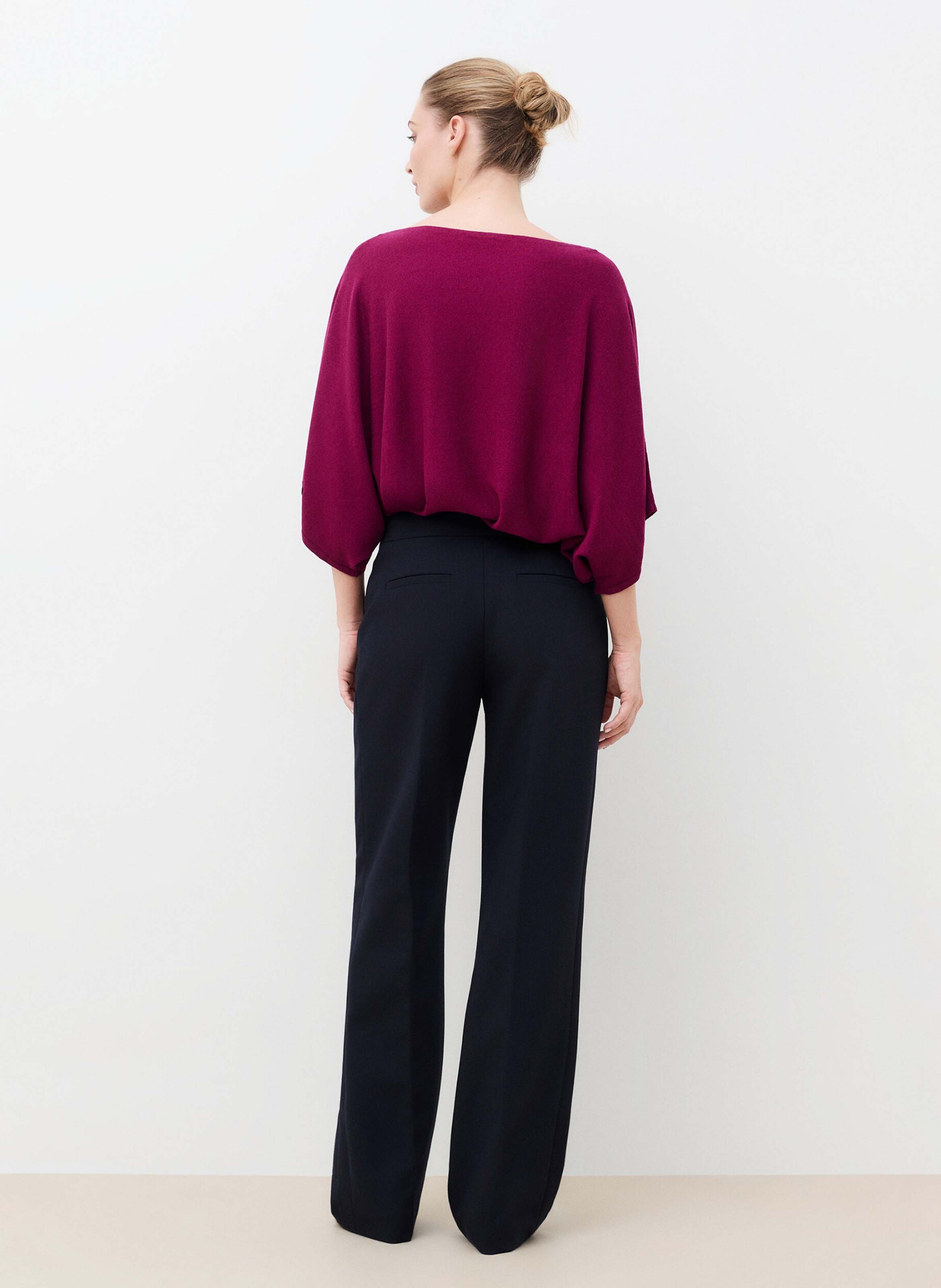 Rechte effen pantalon CAROLL Blauw