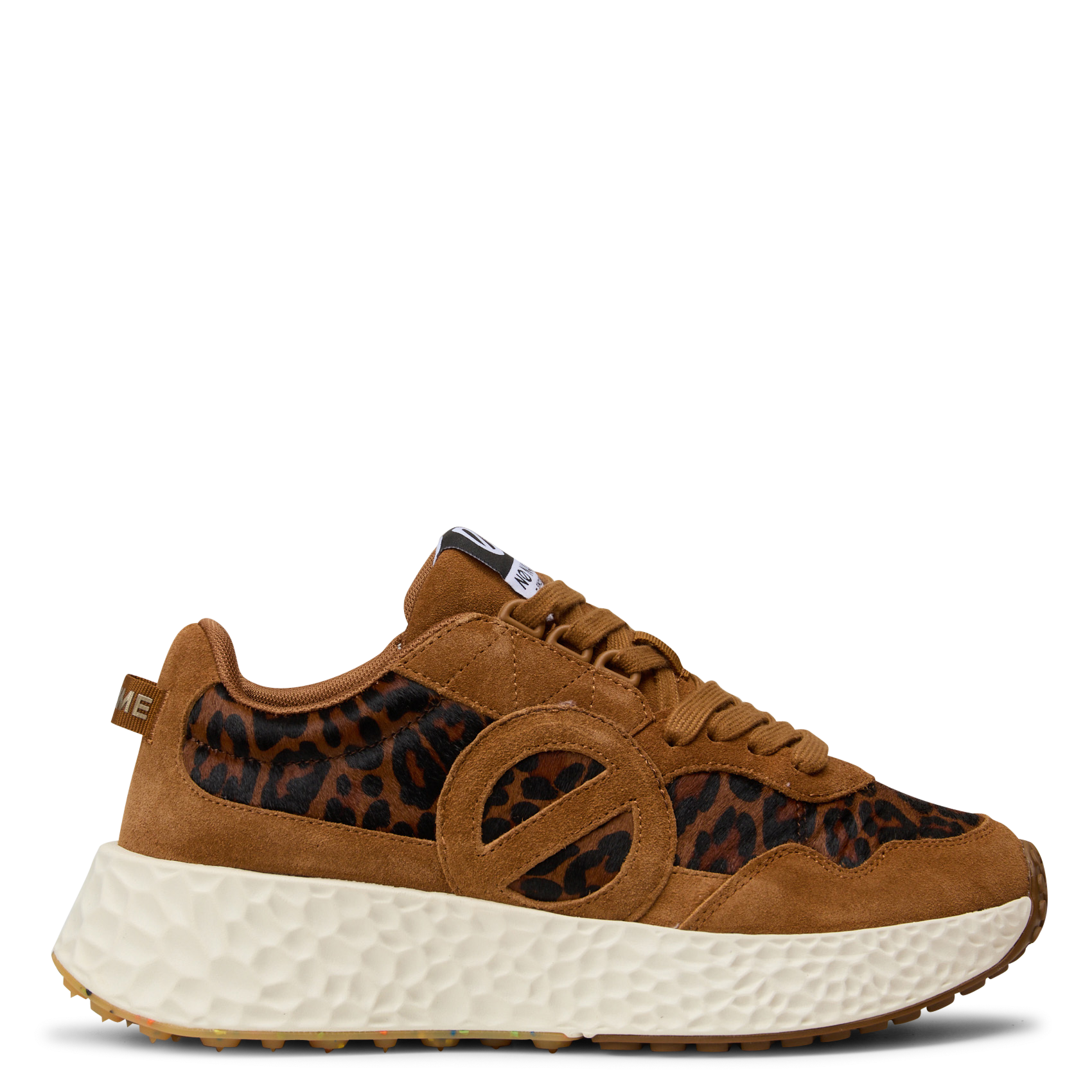 Baskets basses imprimé animal en cuir NO NAME Marron