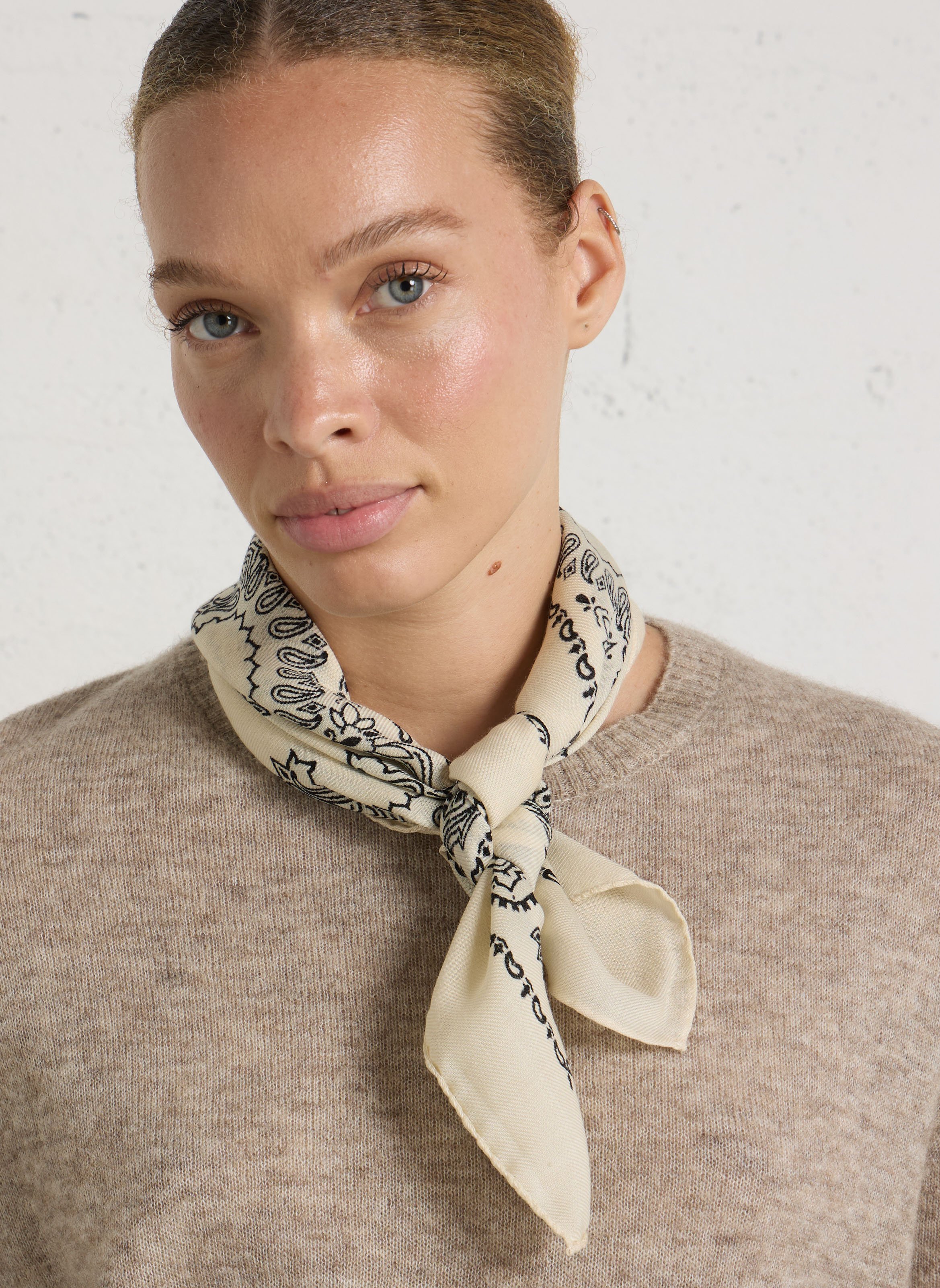Foulard imprimé en laine DESTIN