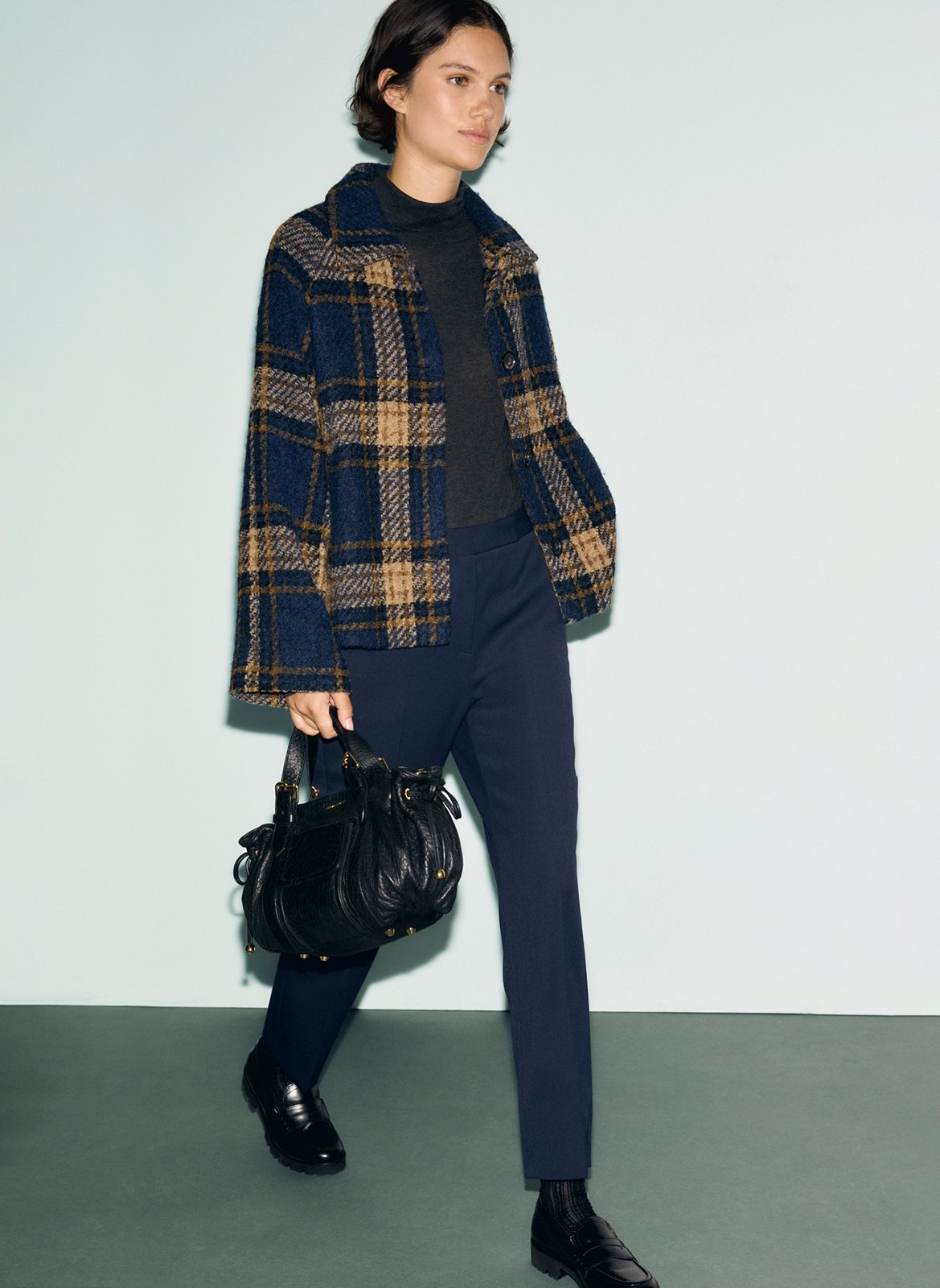 Veste droite à carreaux GERARD DAREL Bleu