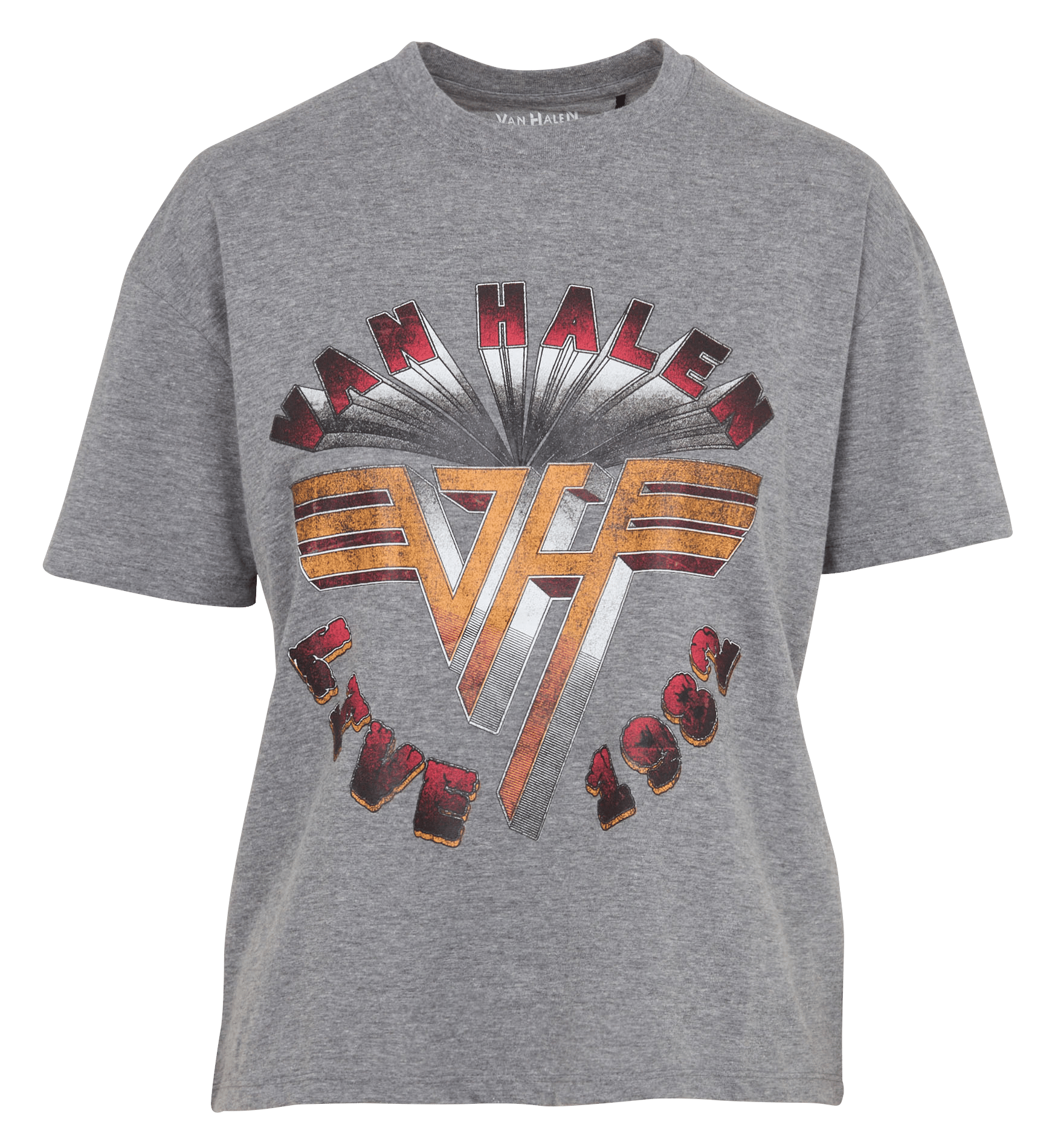 T-shirt droit sérigraphié en coton MKT Gris