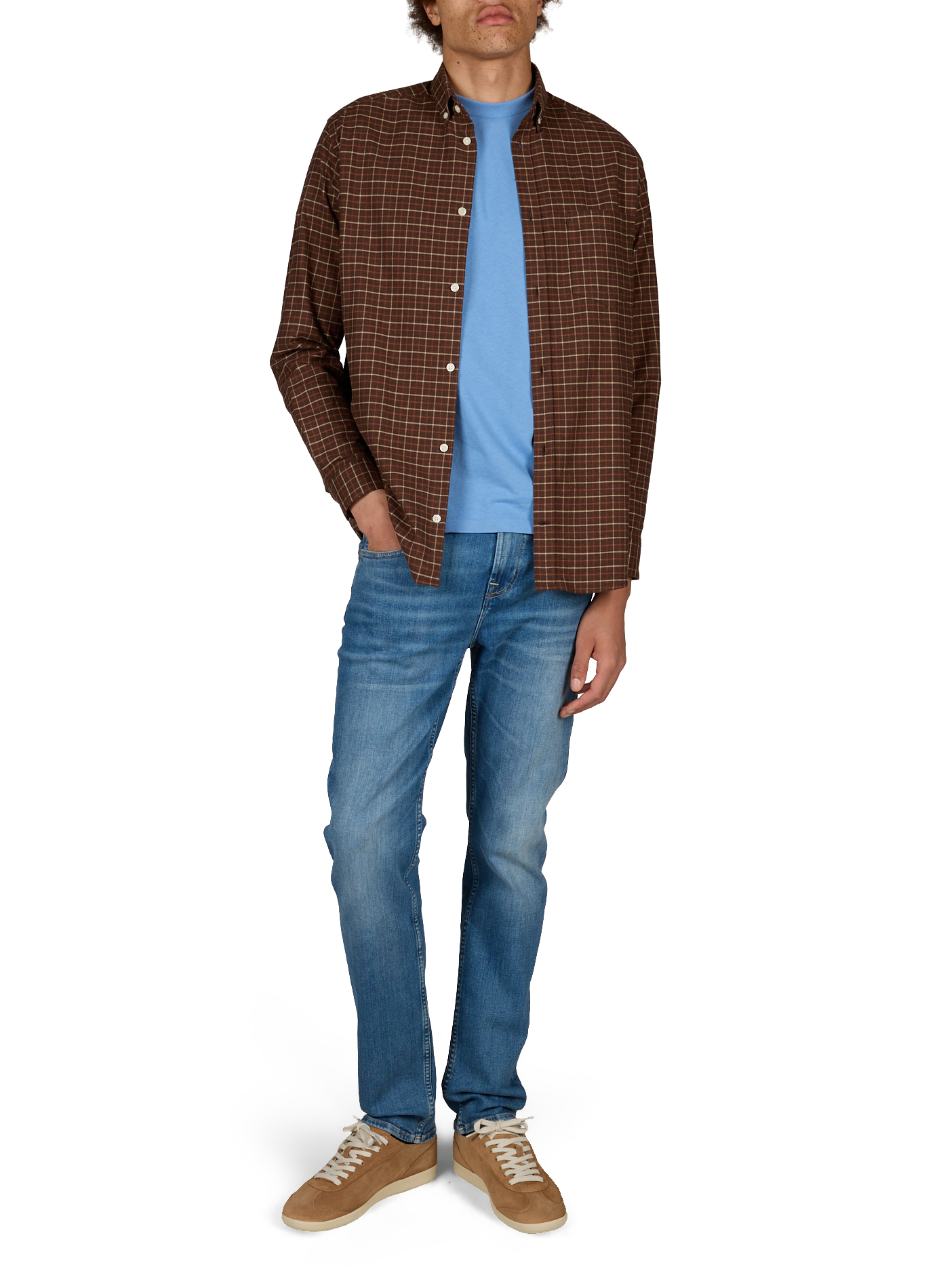 Straight-cut Iflan-D cotton polo shirt AU PRINTEMPS PARIS Brown