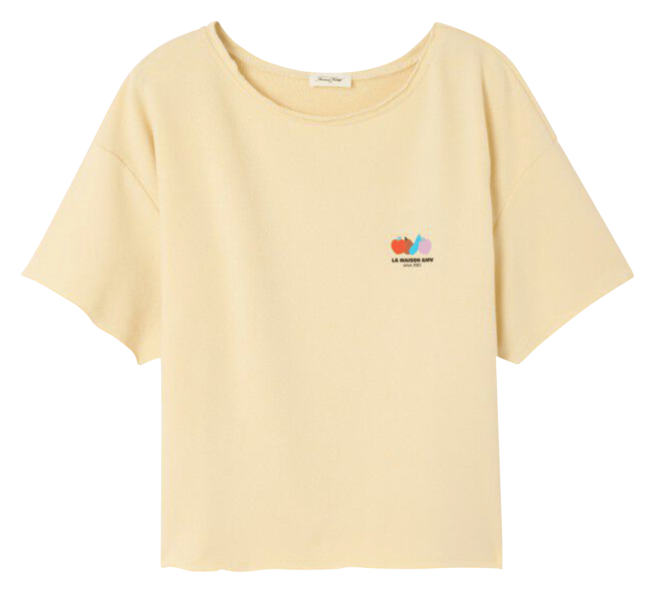Oversize T-Shirt in Uni mit Logo AMERICAN VINTAGE