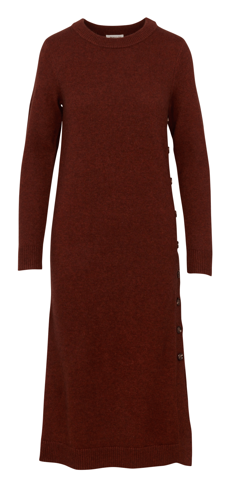 Lange doorknoopjurk van wolmixtricot MAISON 123 Bruin
