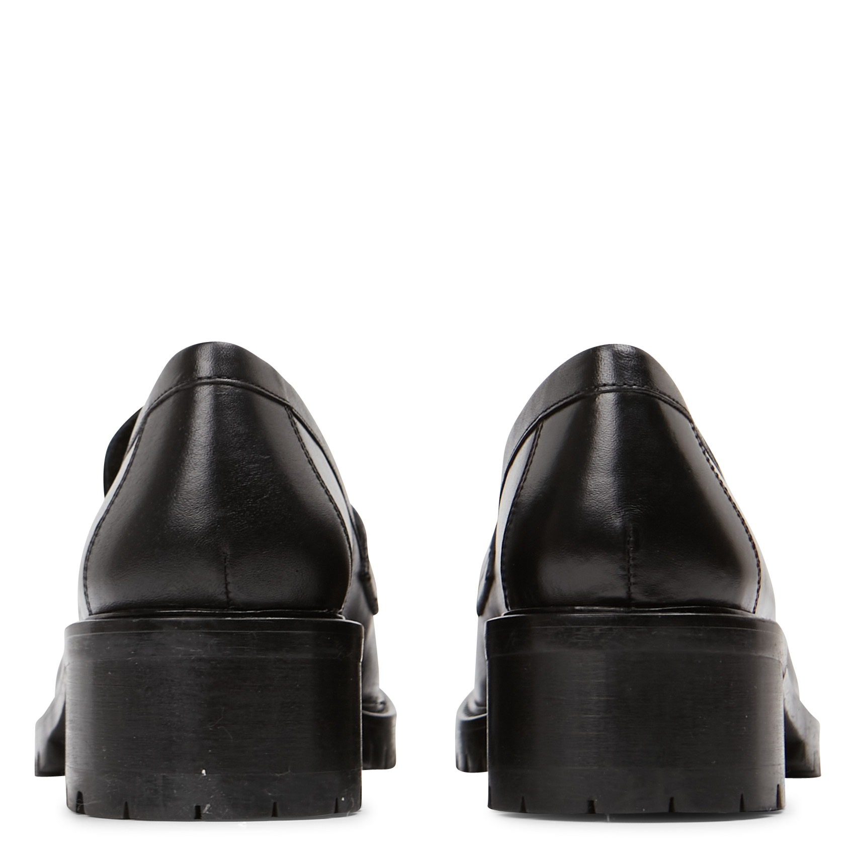 Heeled leather moccasins MELLOW YELLOW Black