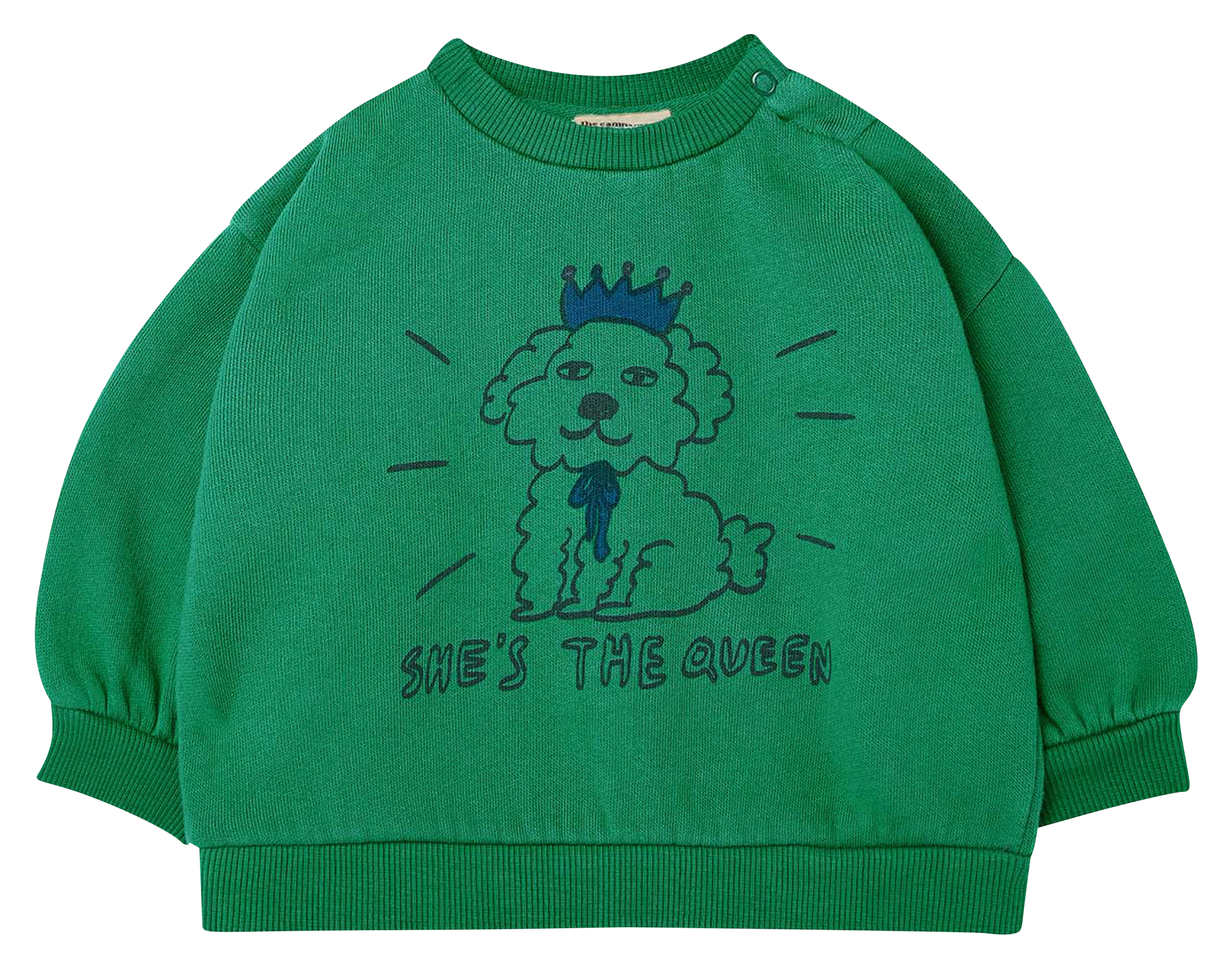 Sweat col rond imprimé en coton bio  THE CAMPAMENTO Vert